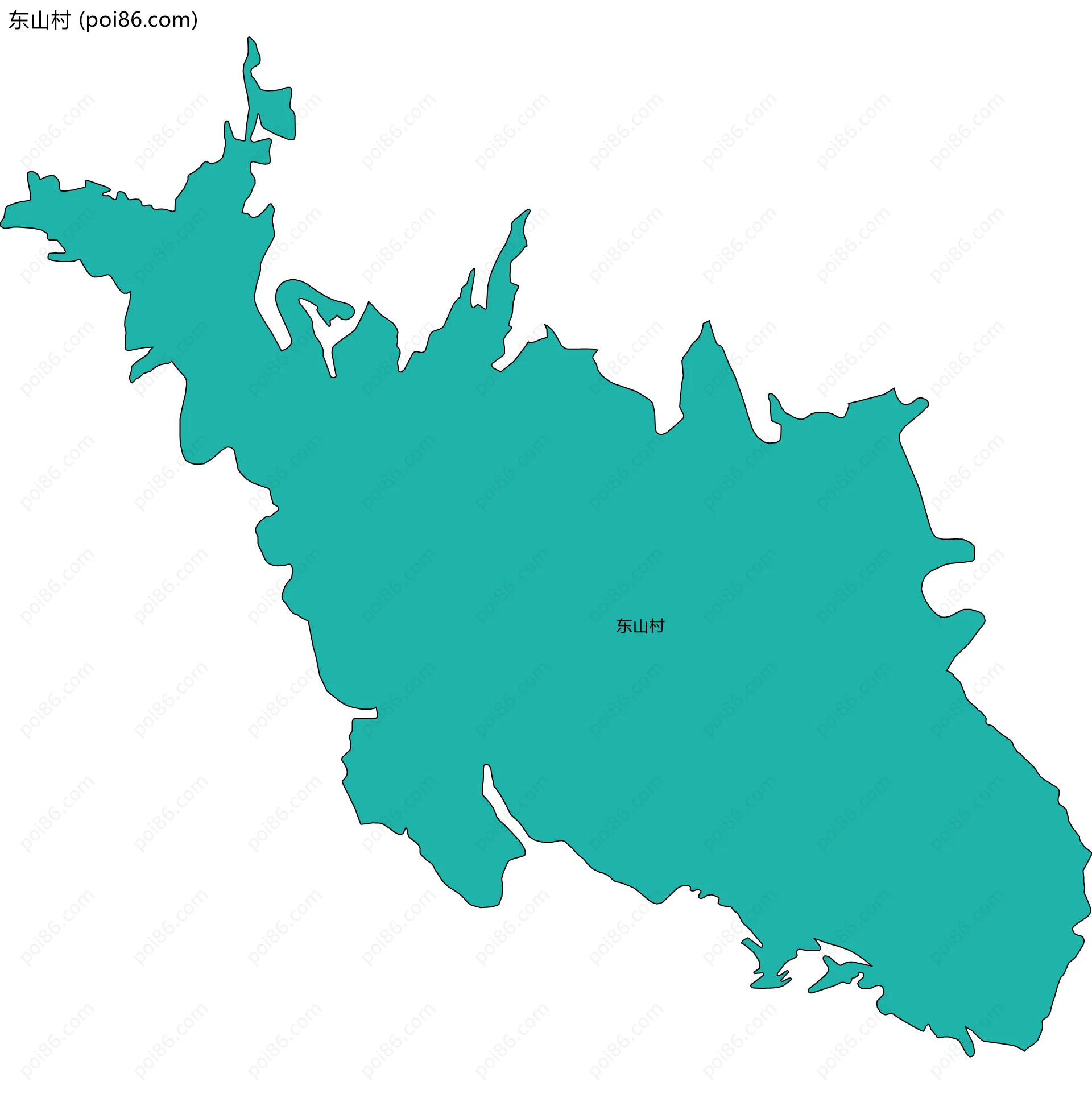 东山村边界地图