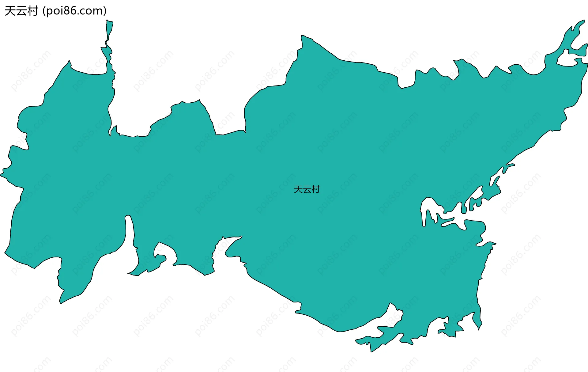 天云村边界地图