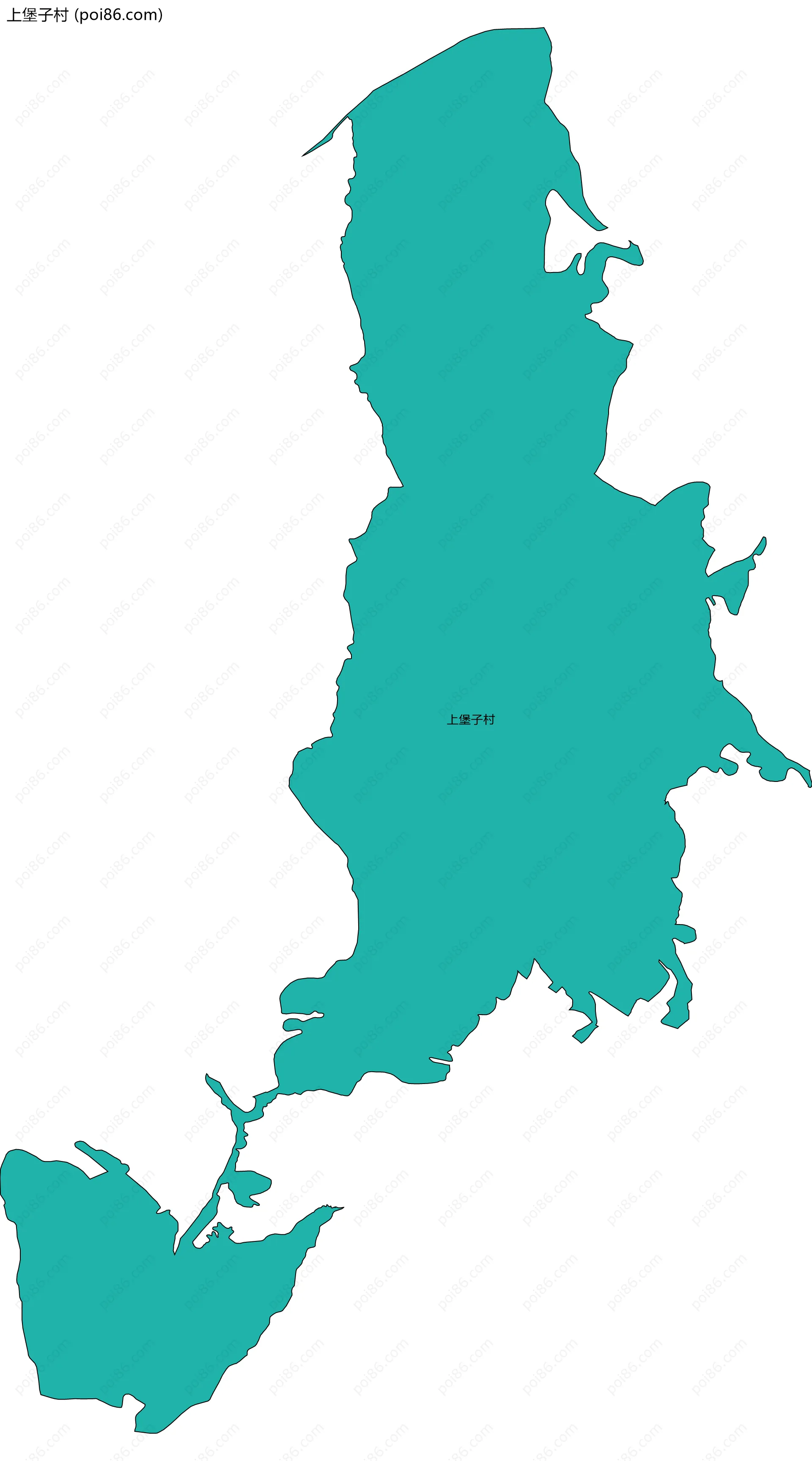 上堡子村边界地图