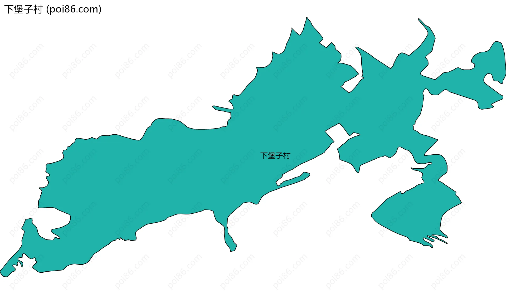 下堡子村边界地图