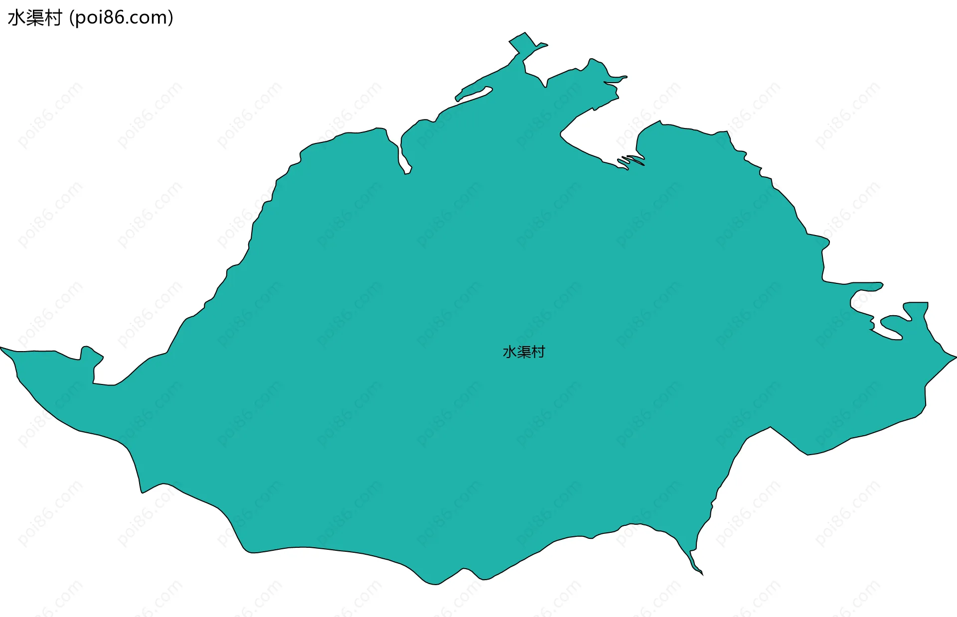 水渠村边界地图