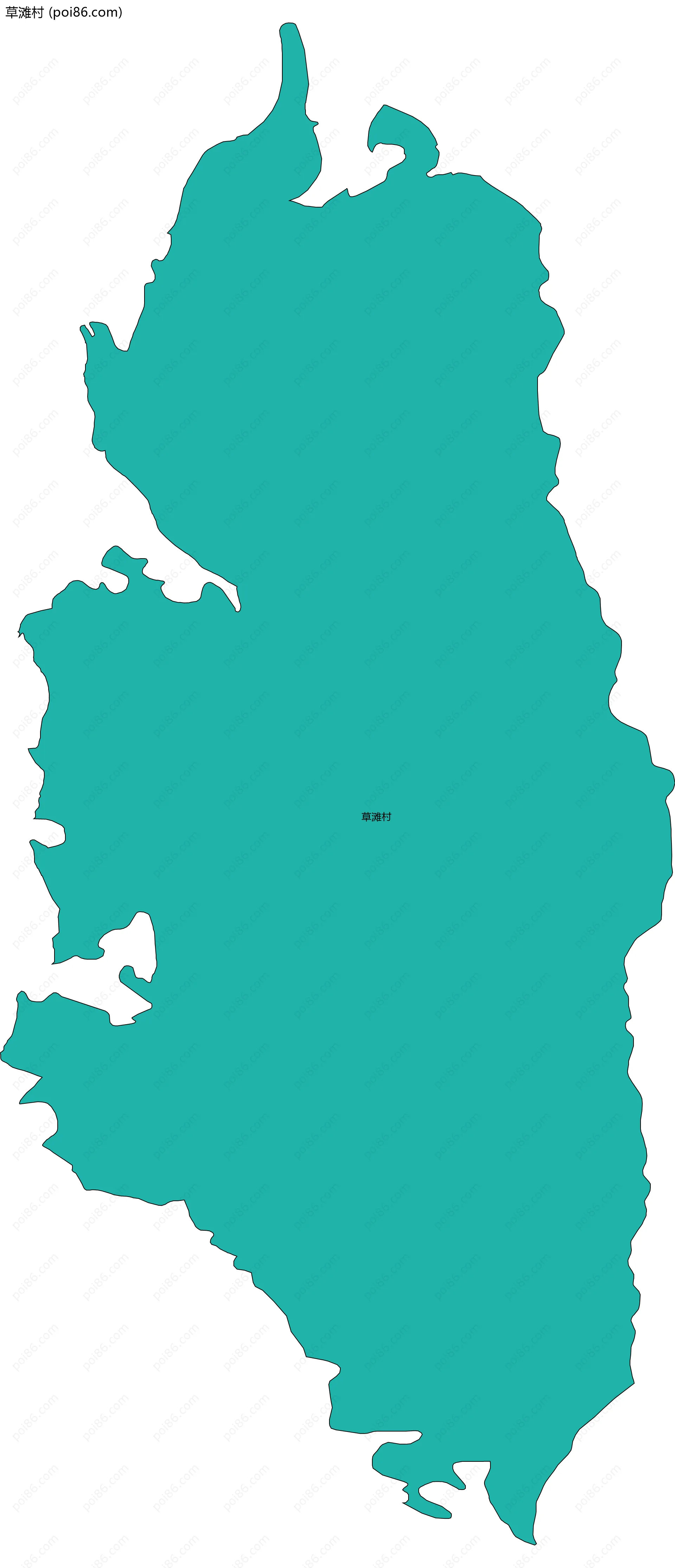 草滩村边界地图