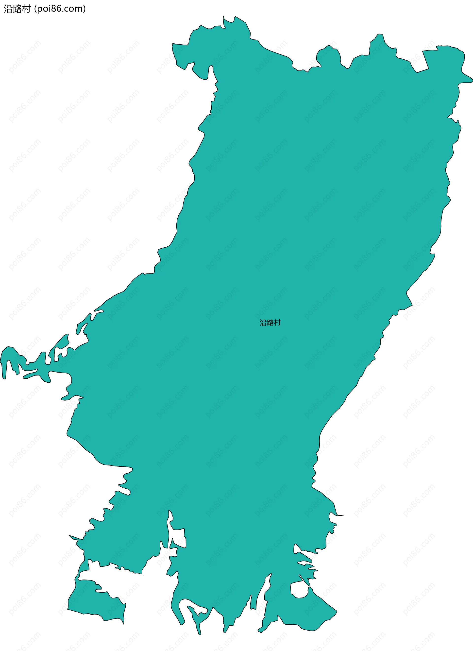 沿路村边界地图