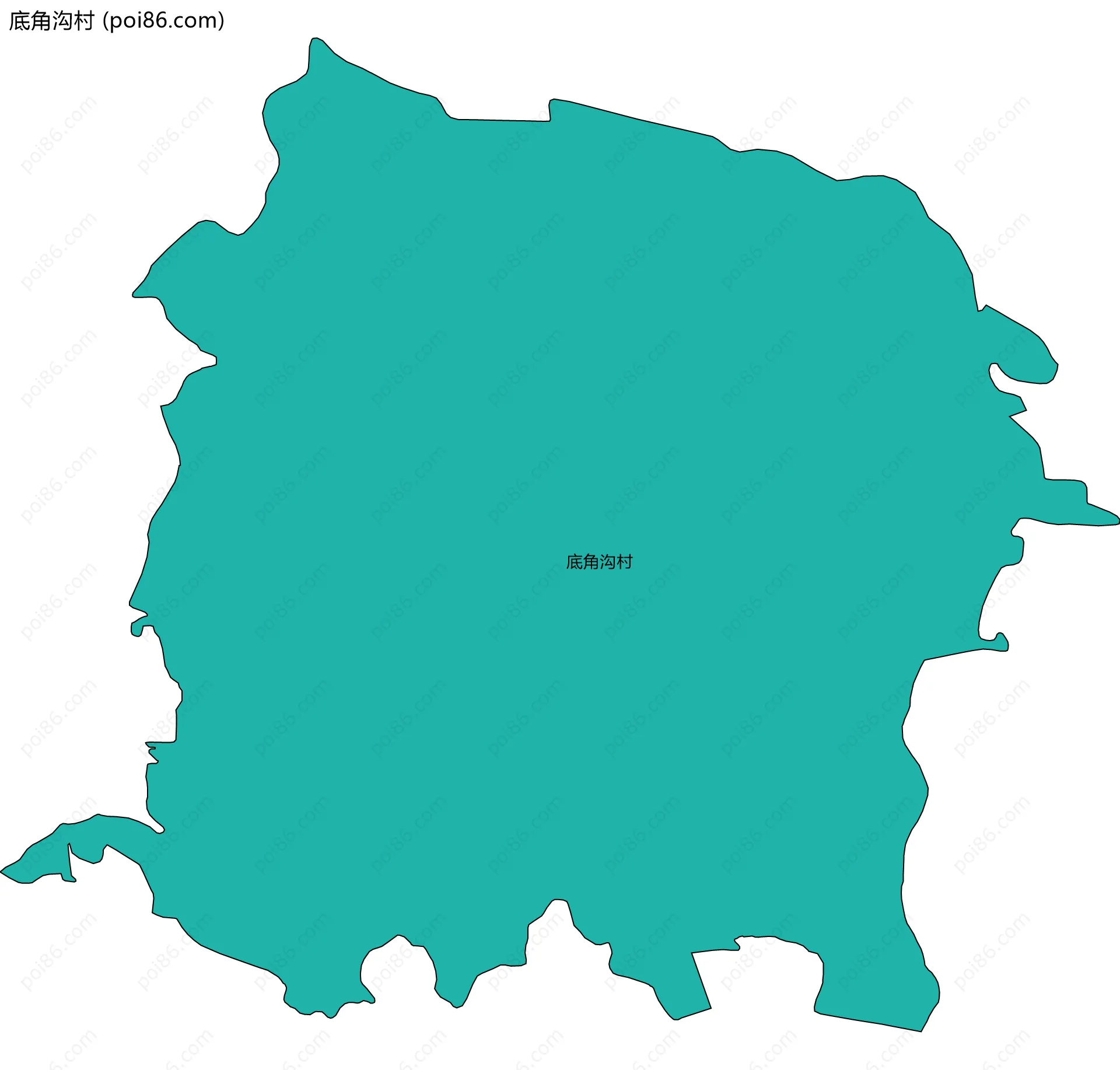 底角沟村边界地图