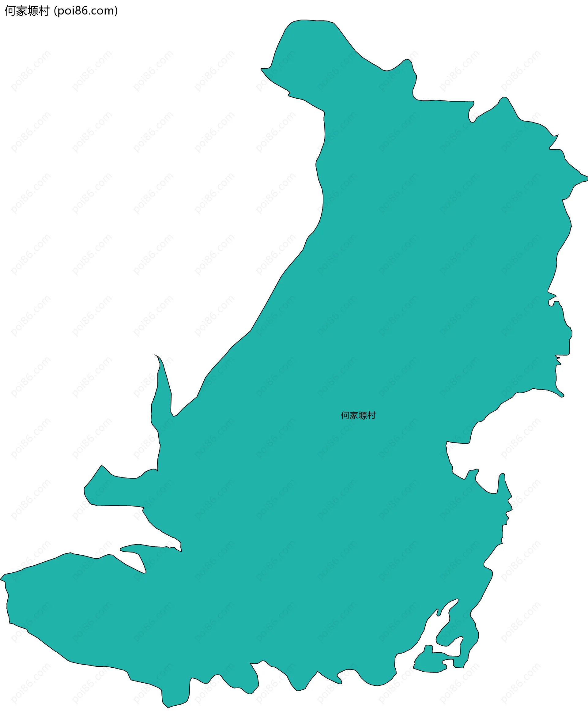 何家塬村边界地图