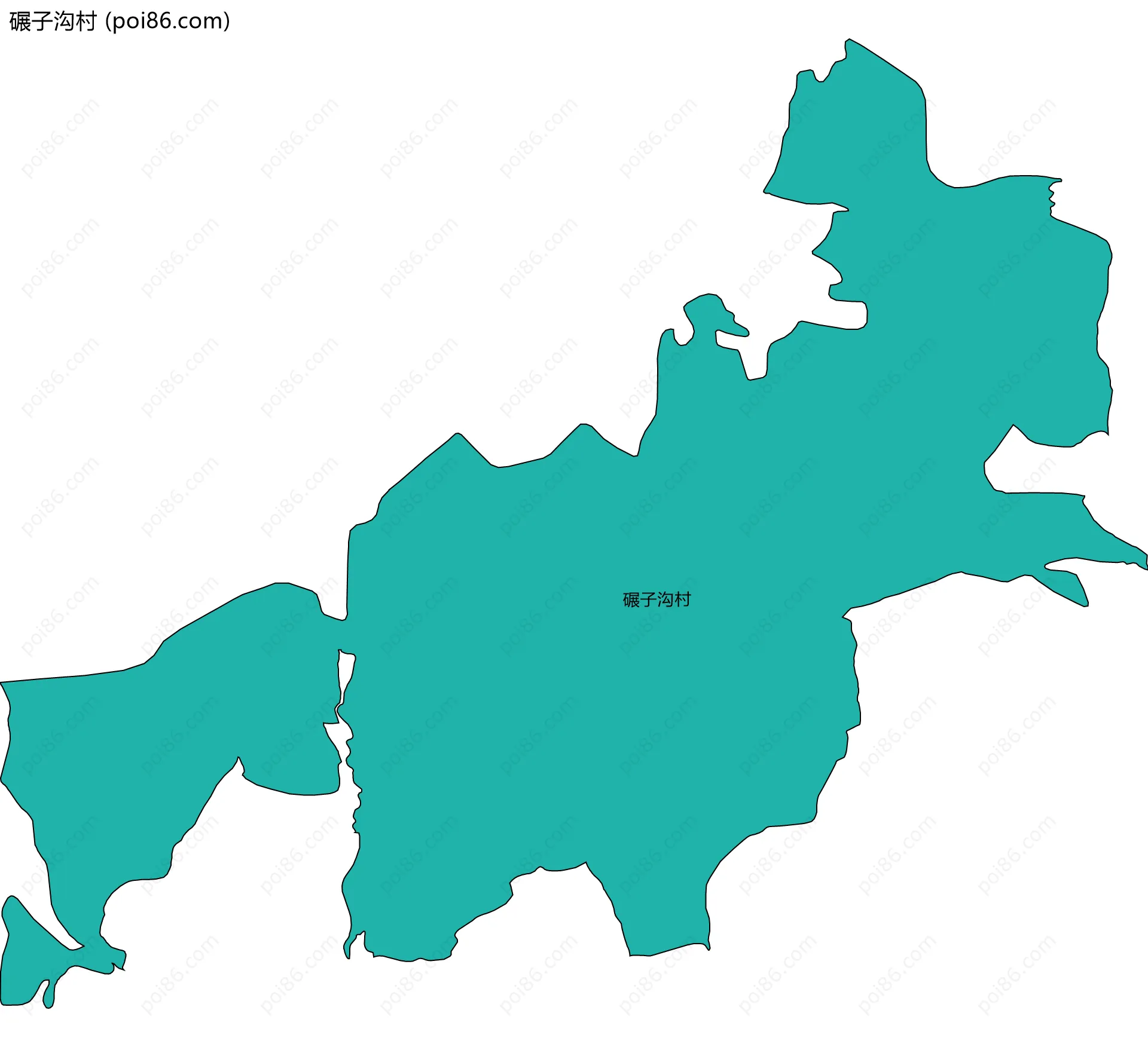 碾子沟村边界地图