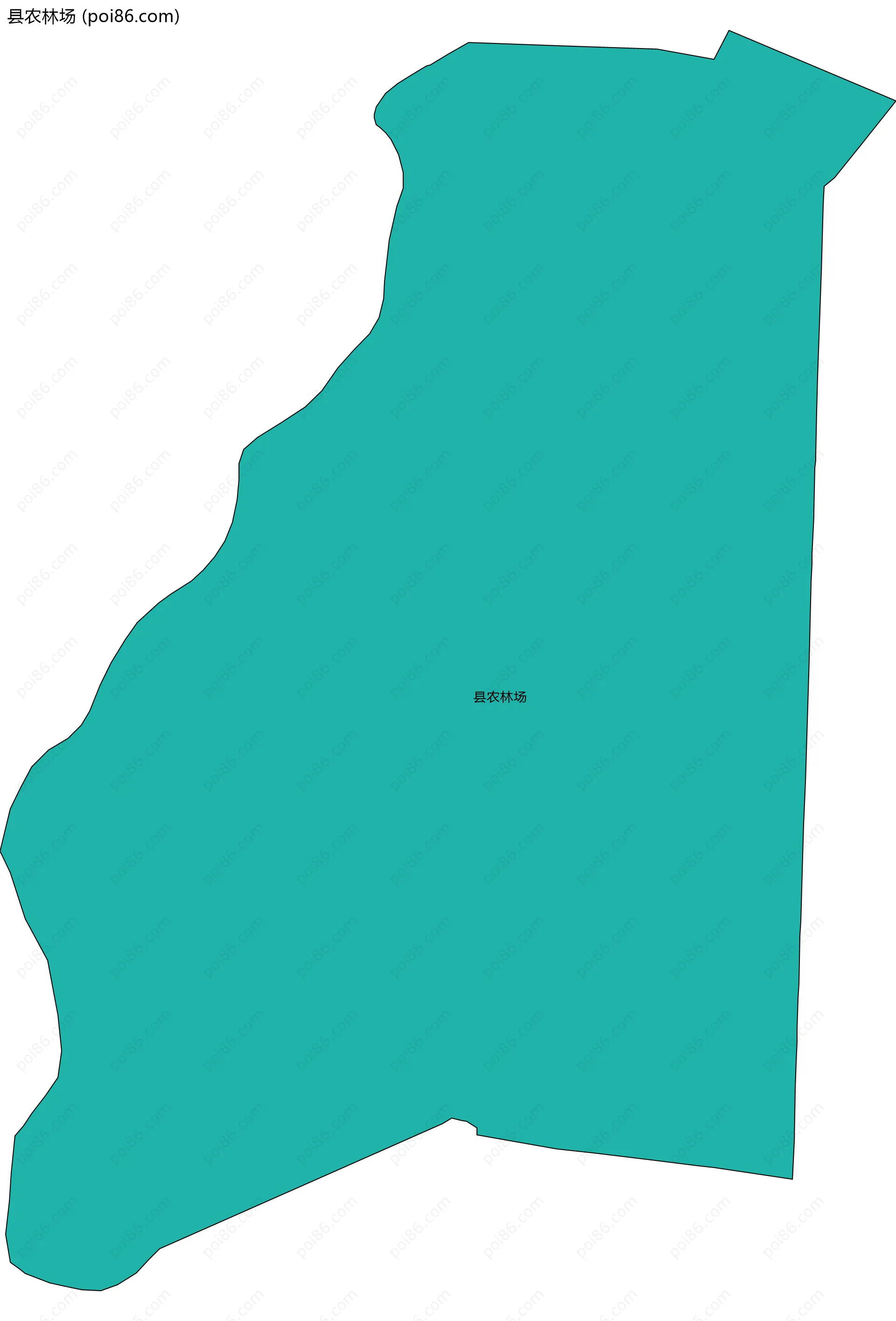 县农林场边界地图(五级行政区划)