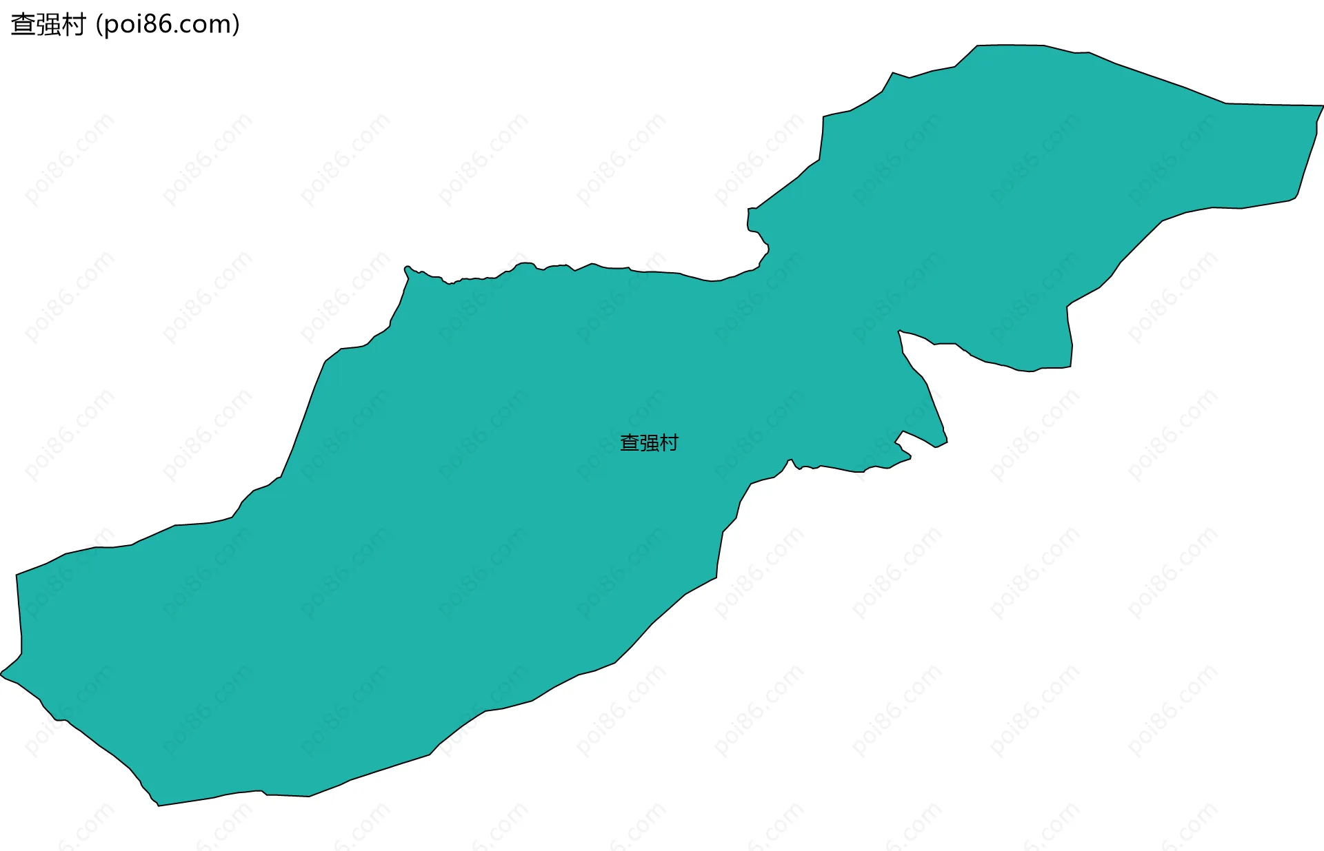 查强村边界地图