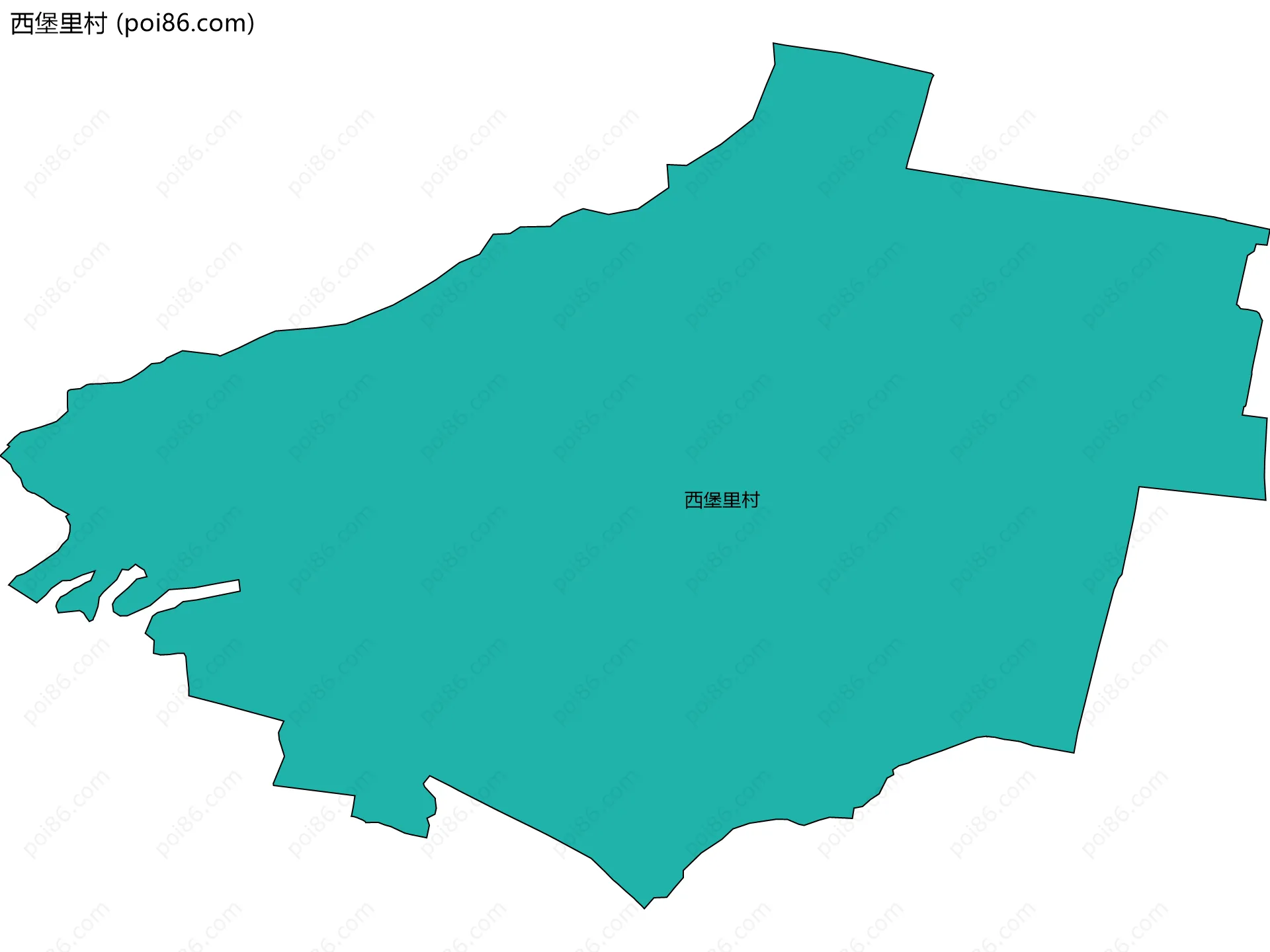 西堡里村边界地图