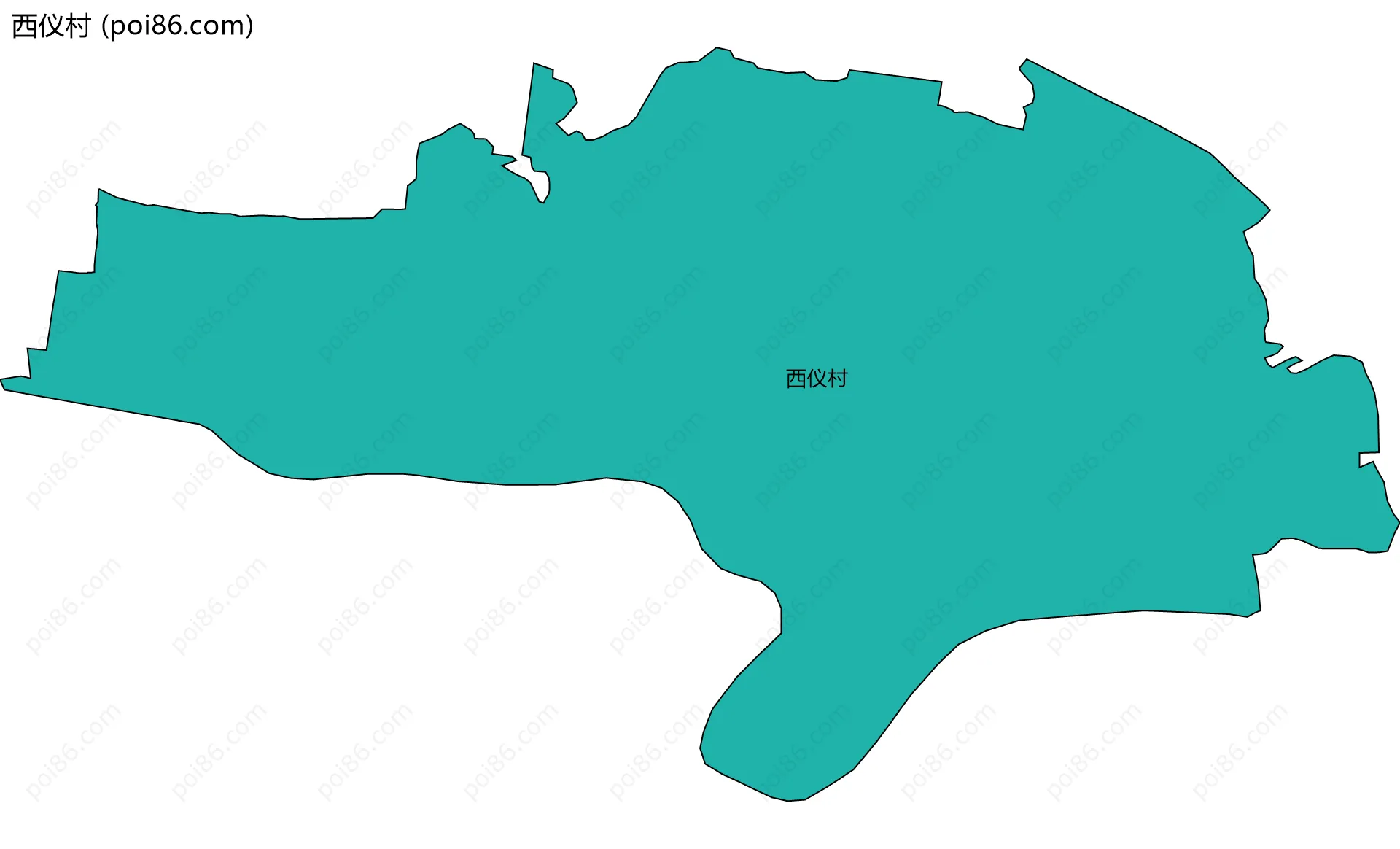西仪村边界地图
