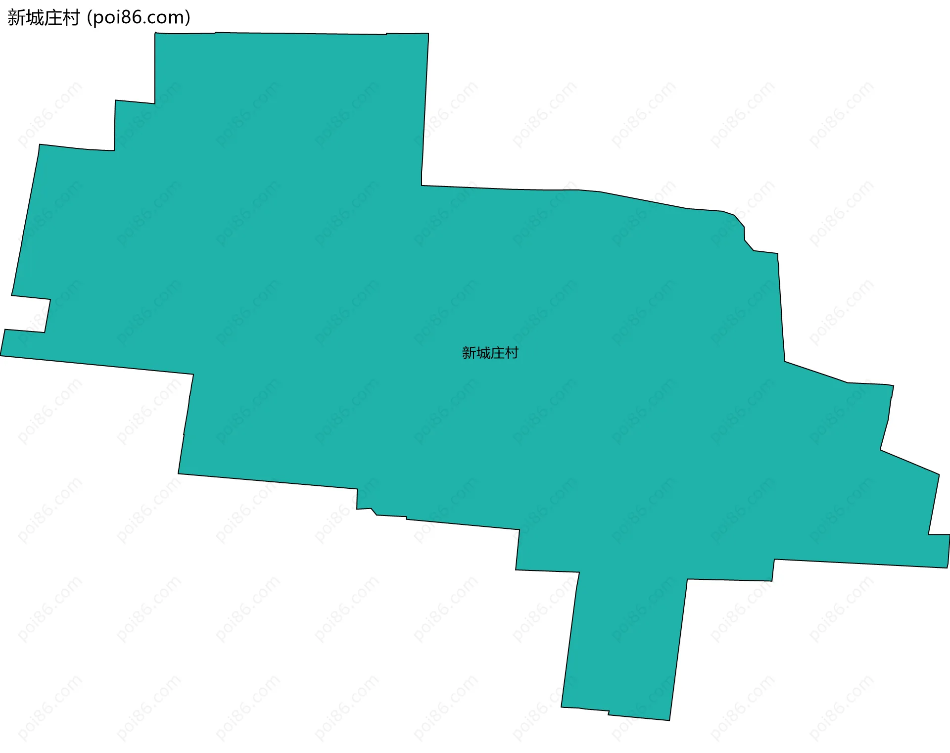 新城庄村边界地图