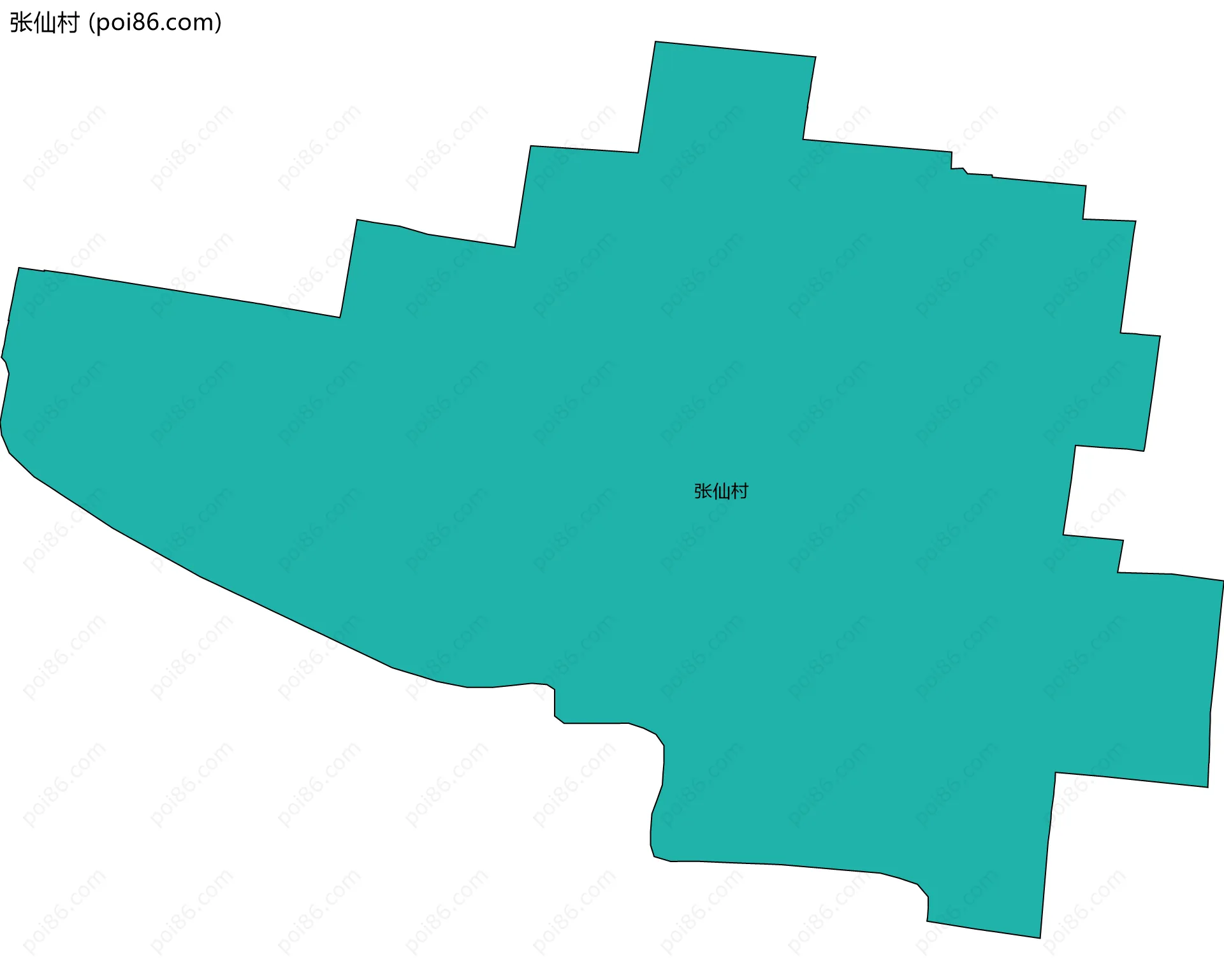 张仙村边界地图