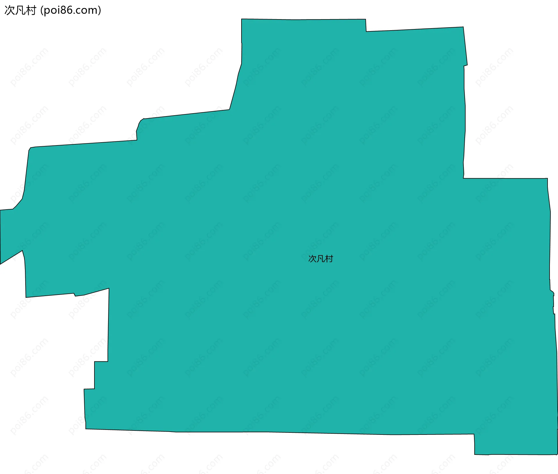 次凡村边界地图