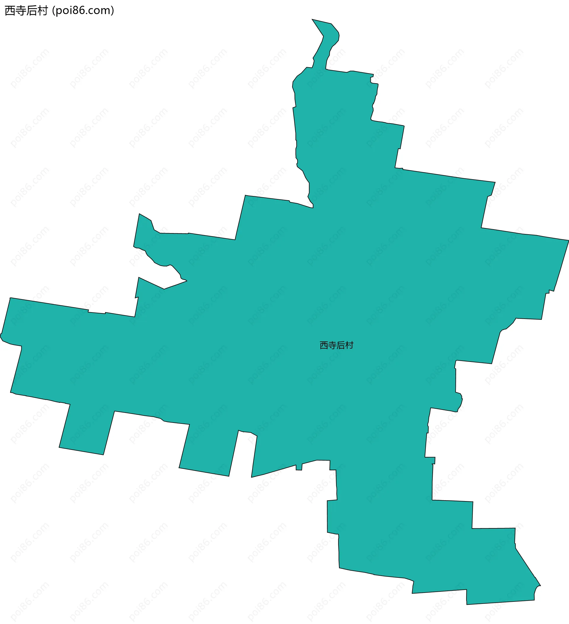 西寺后村边界地图