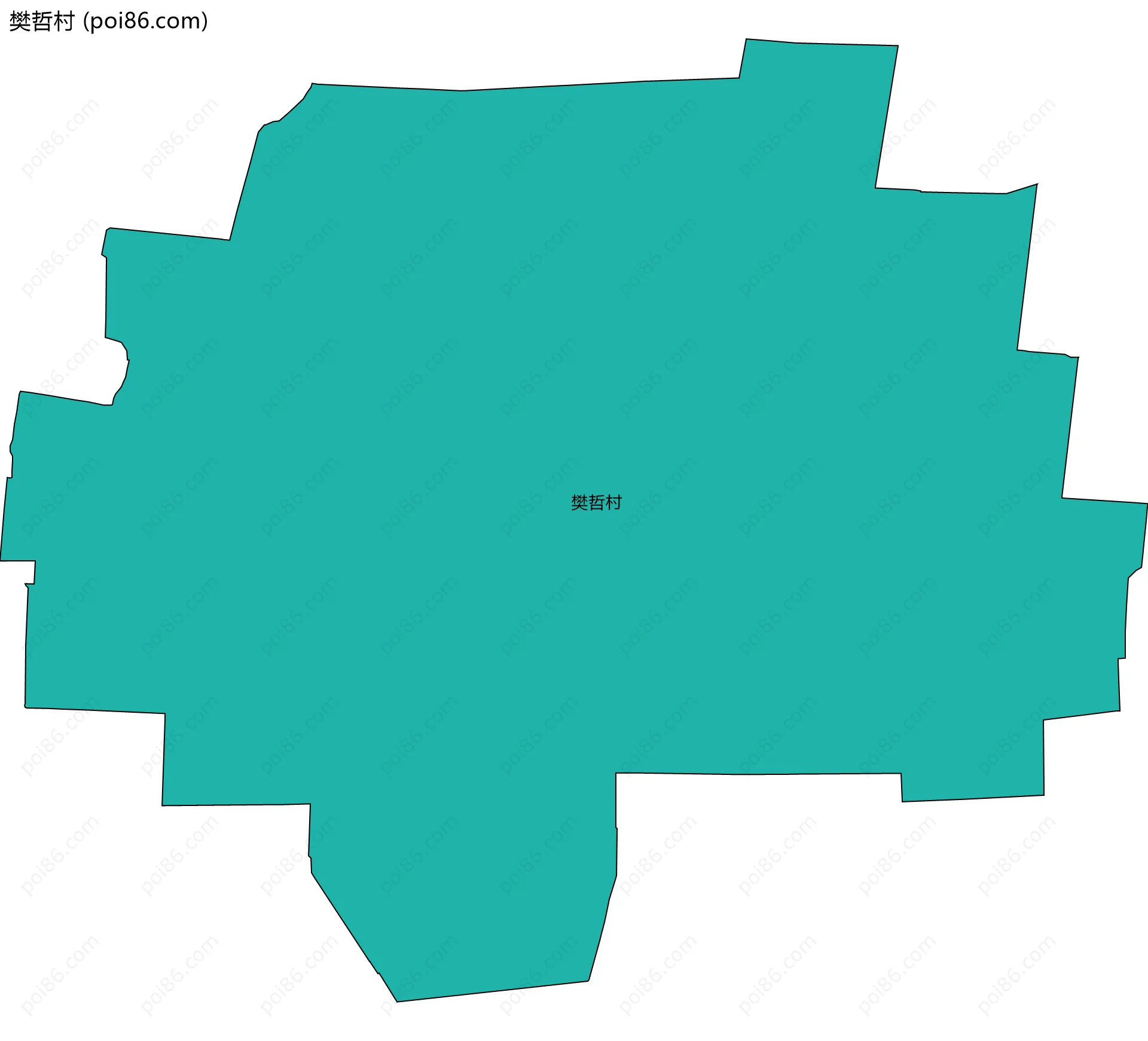樊哲村边界地图