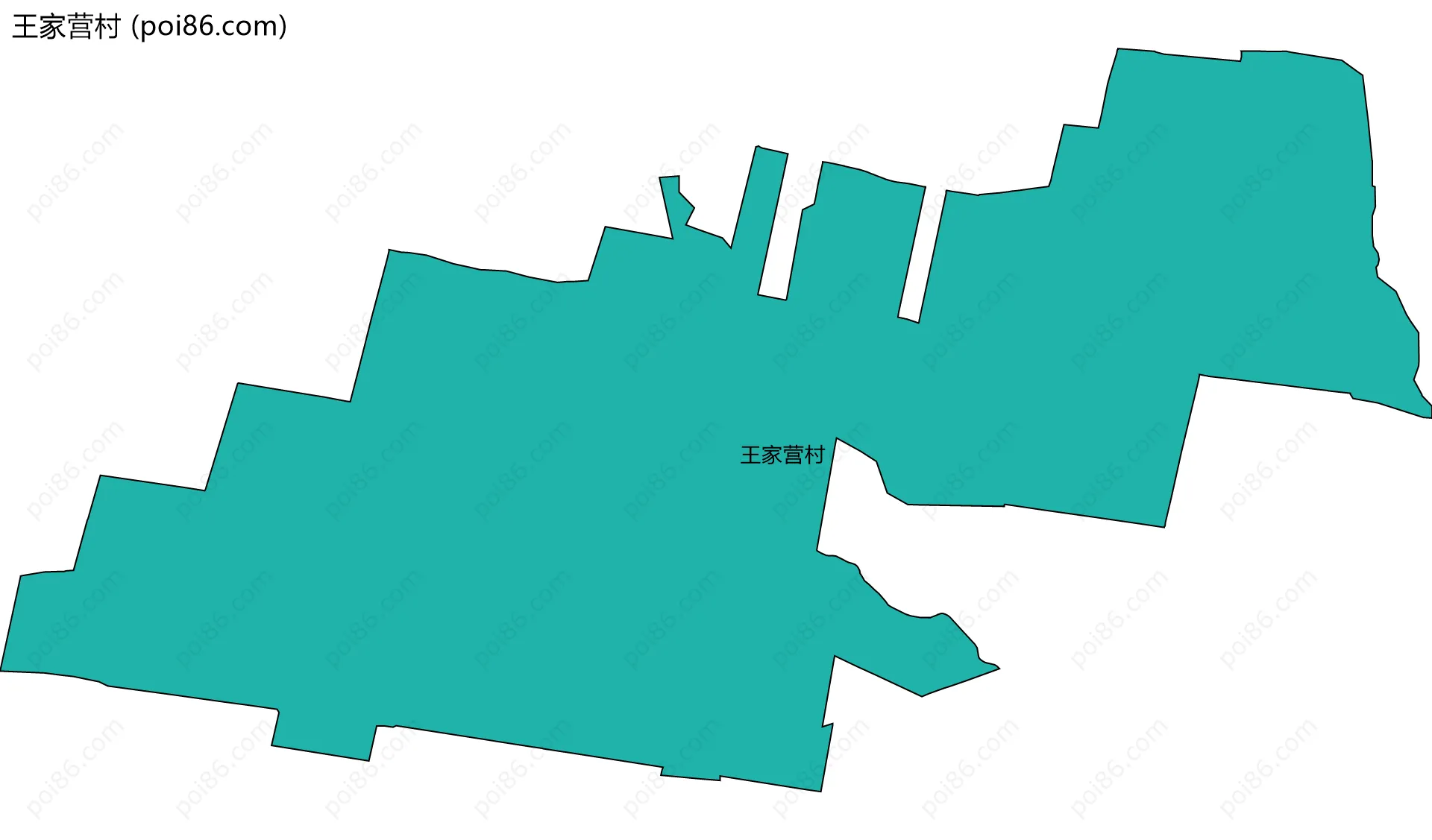 王家营村边界地图