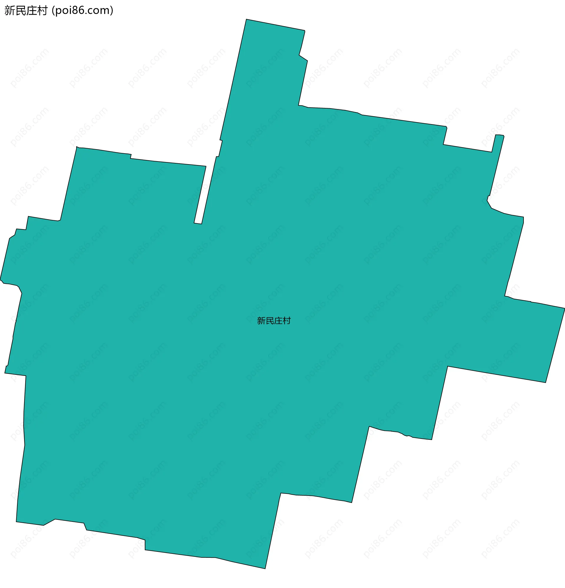 新民庄村边界地图