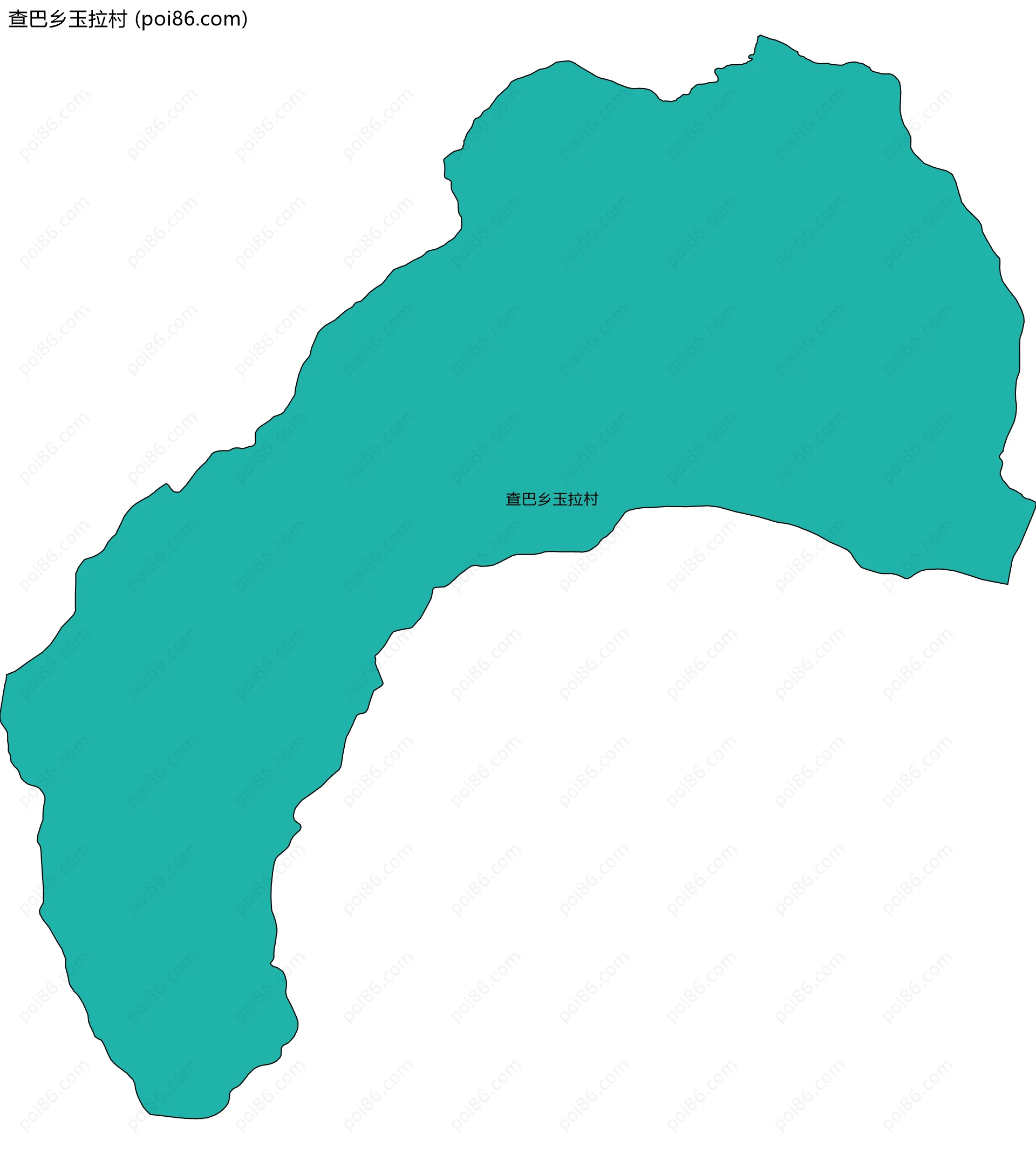 查巴乡玉拉村边界地图