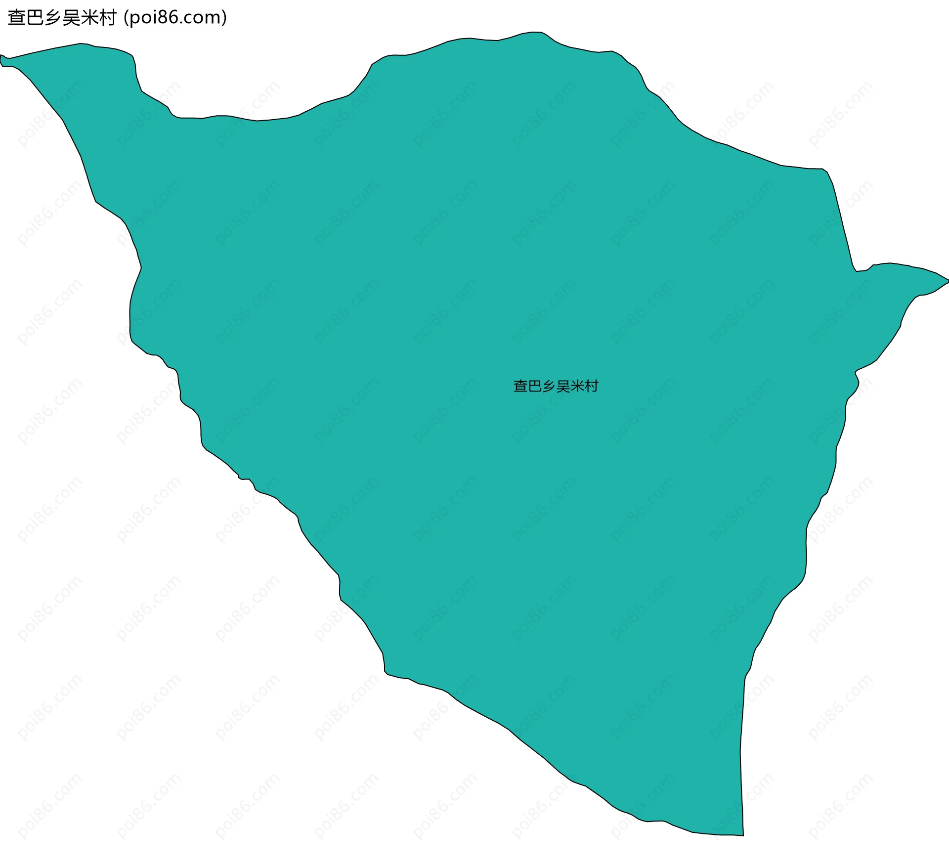 查巴乡吴米村边界地图