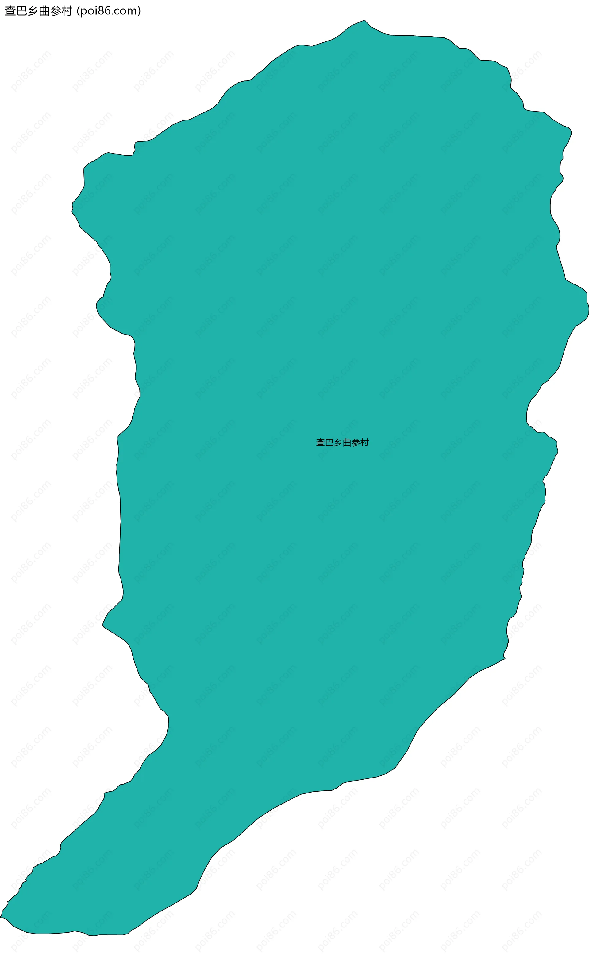 查巴乡曲参村边界地图