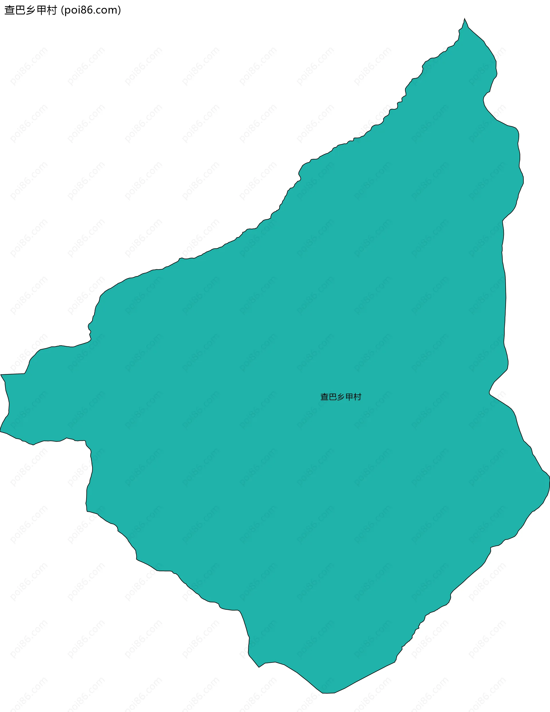 查巴乡甲村边界地图