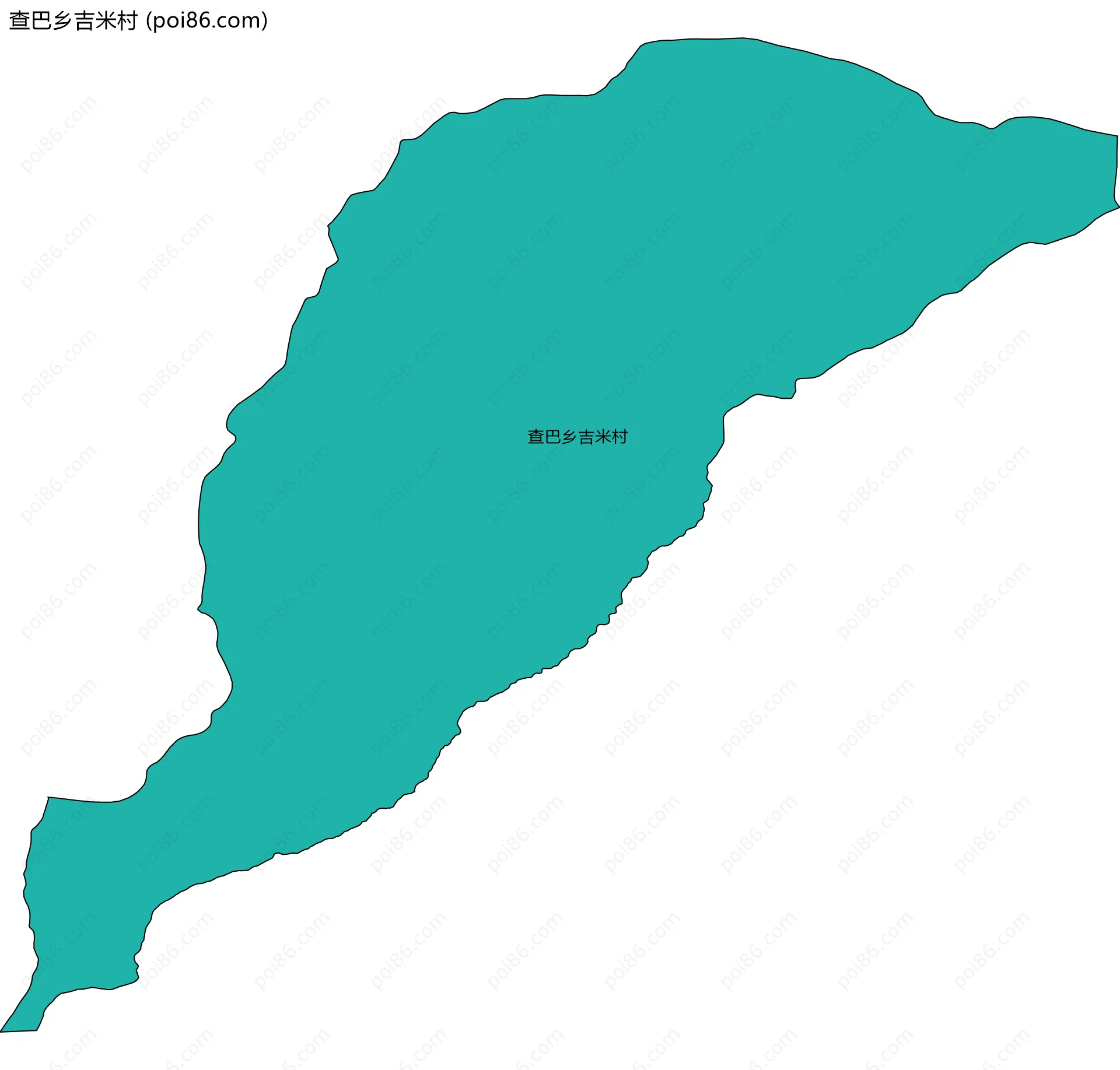 查巴乡吉米村边界地图