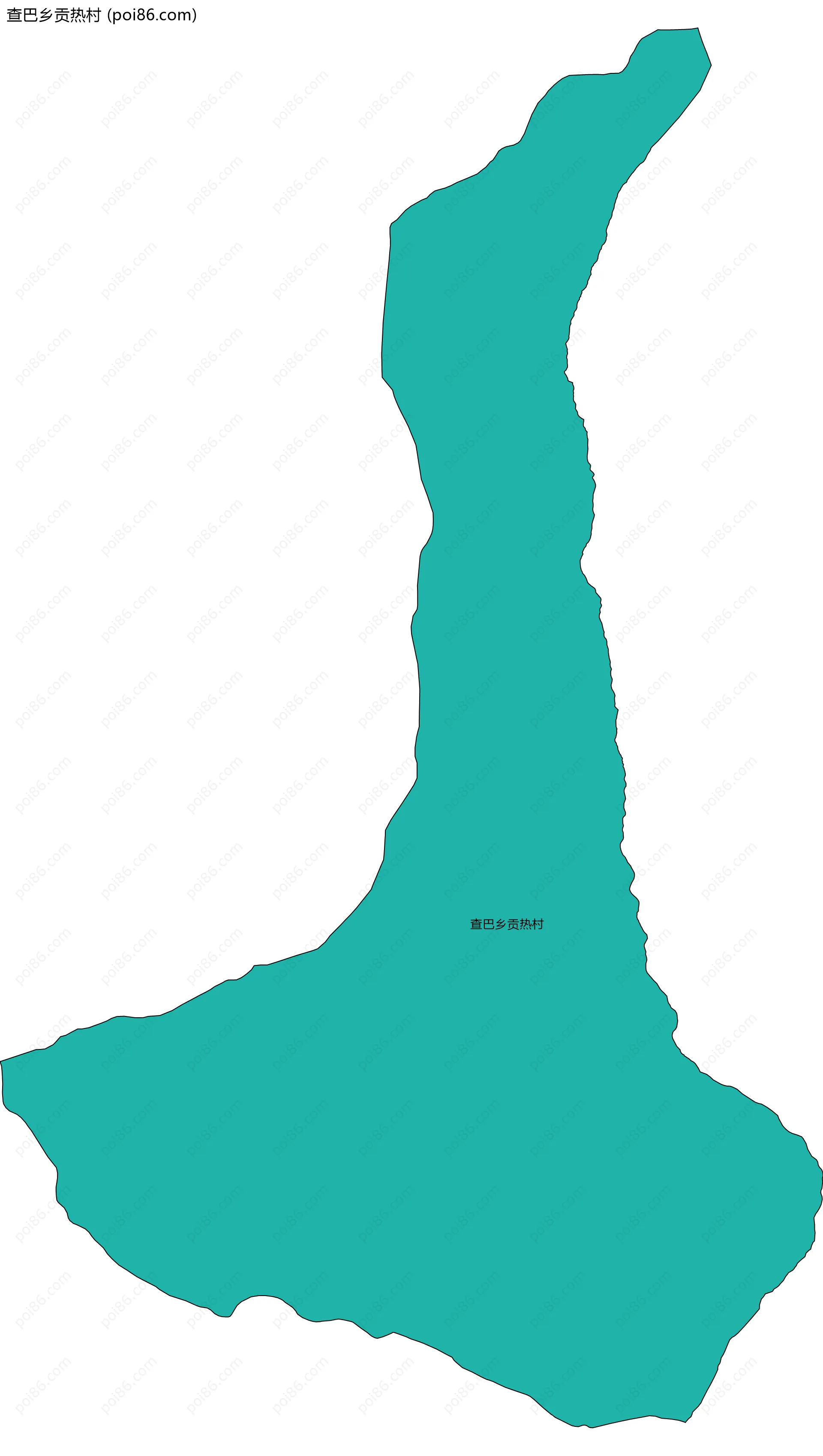 查巴乡贡热村边界地图