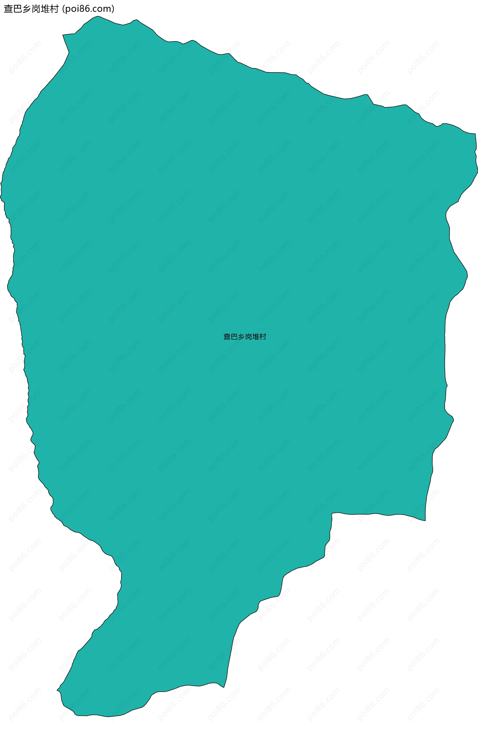 查巴乡岗堆村边界地图