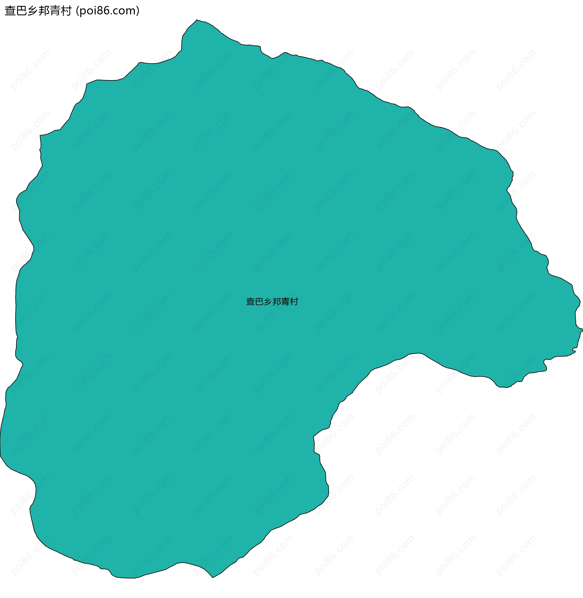 查巴乡邦青村边界地图