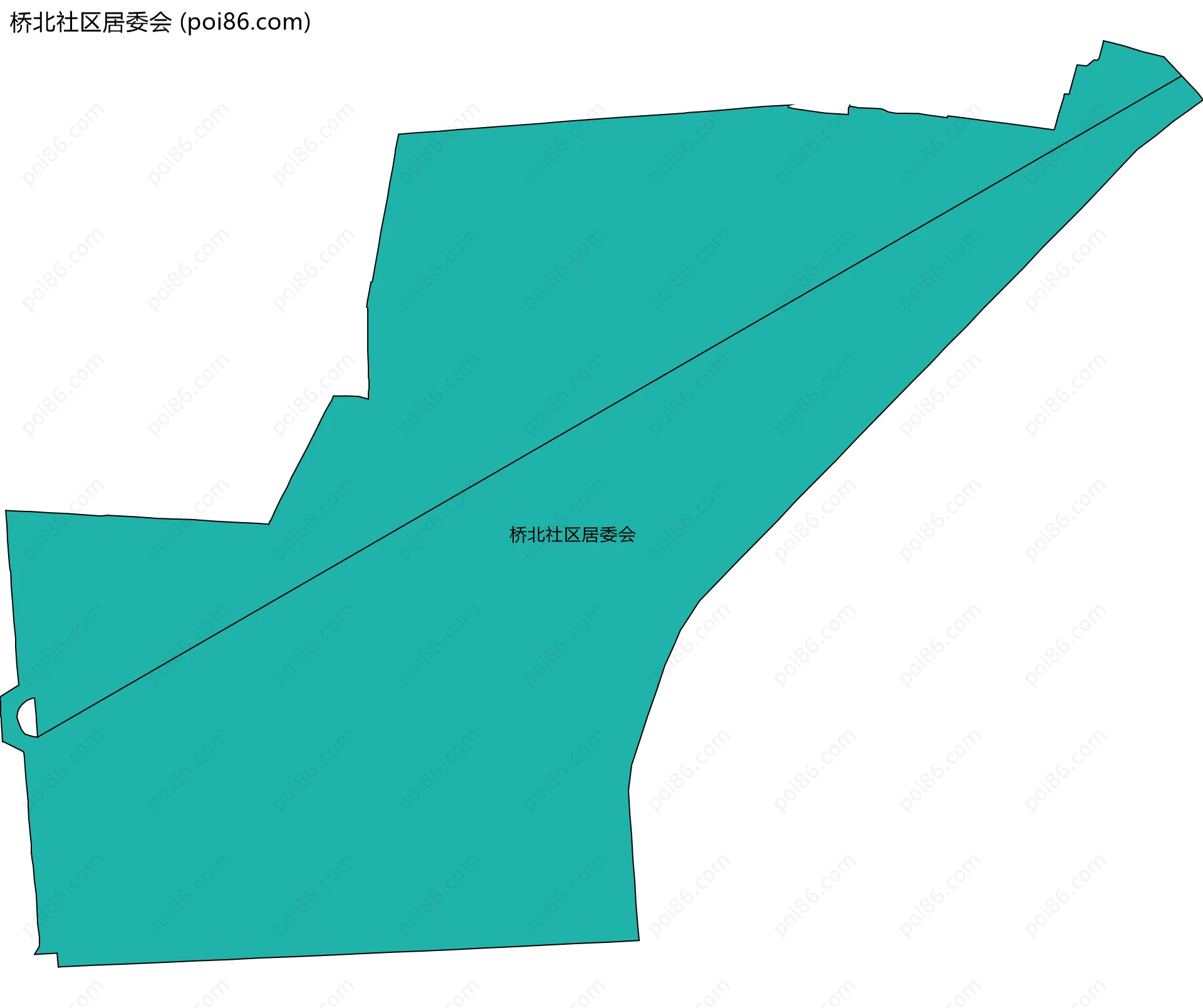 桥北社区居委会边界地图