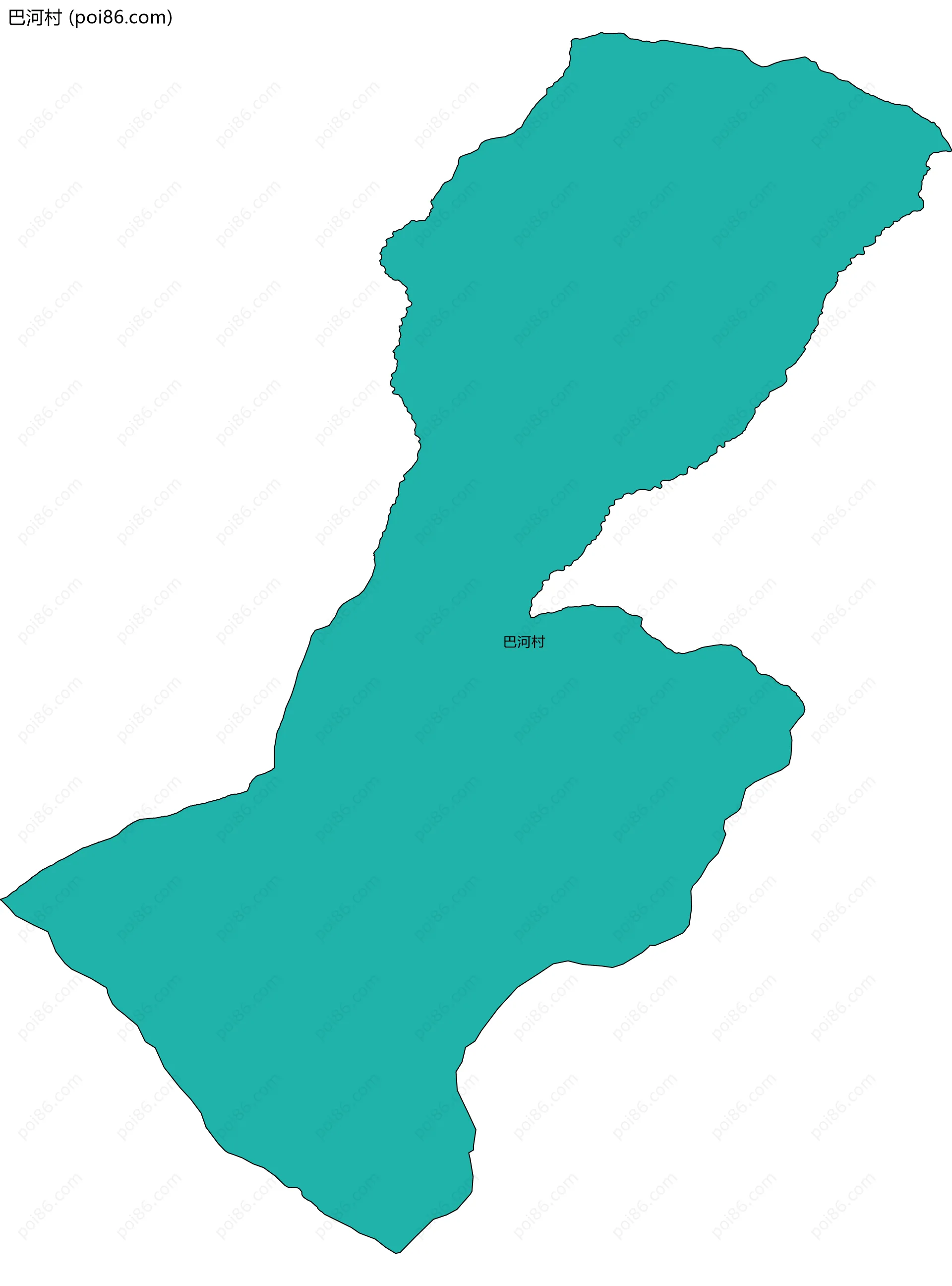 巴河村边界地图