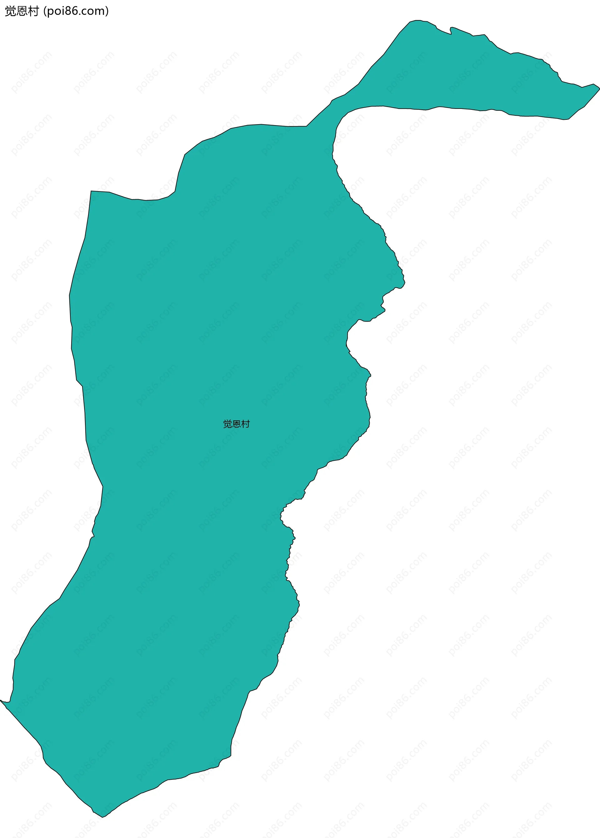 觉恩村边界地图