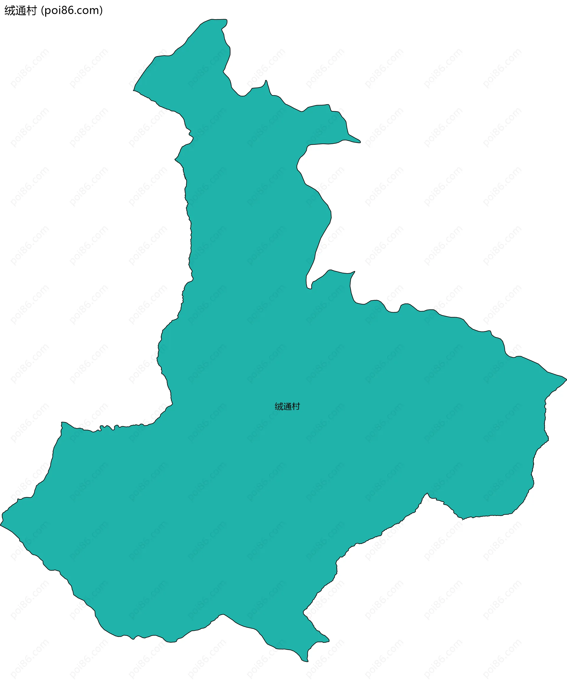 绒通村边界地图