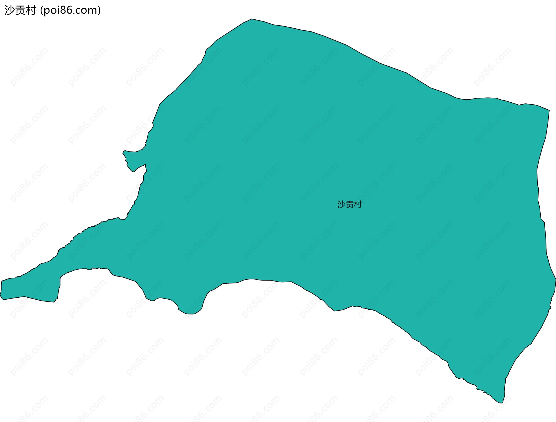 沙贡村边界地图