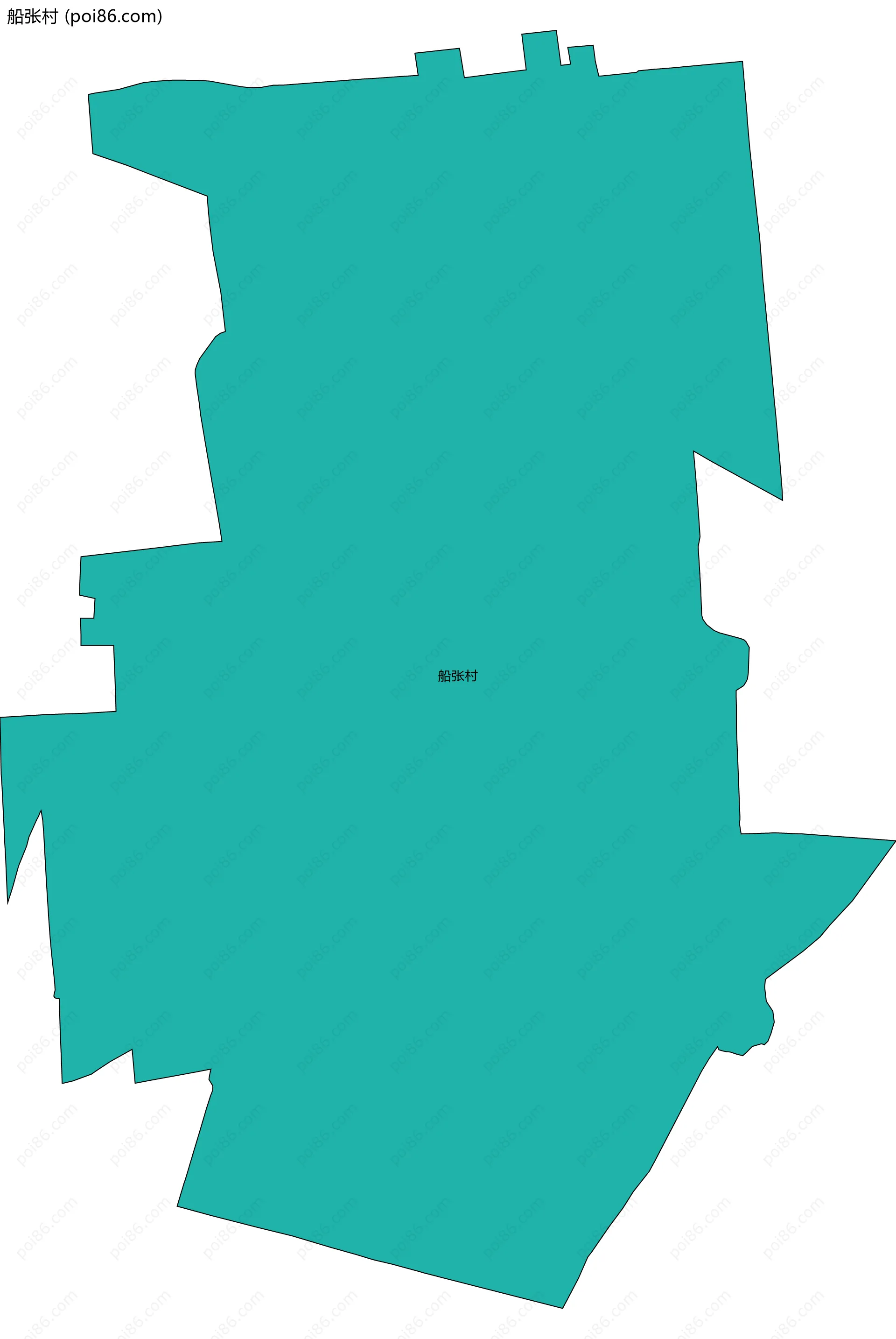 船张村边界地图