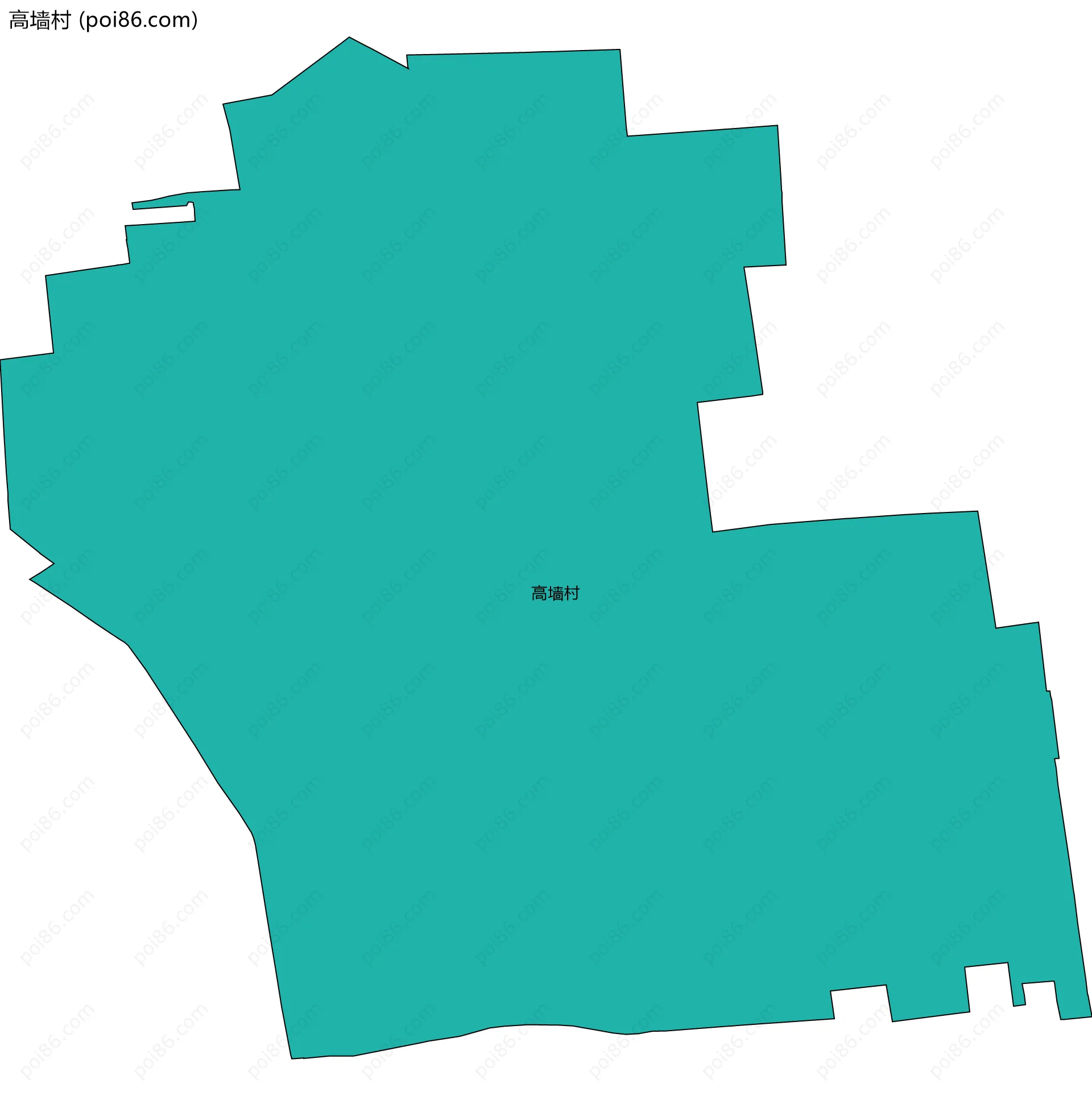 高墙村边界地图