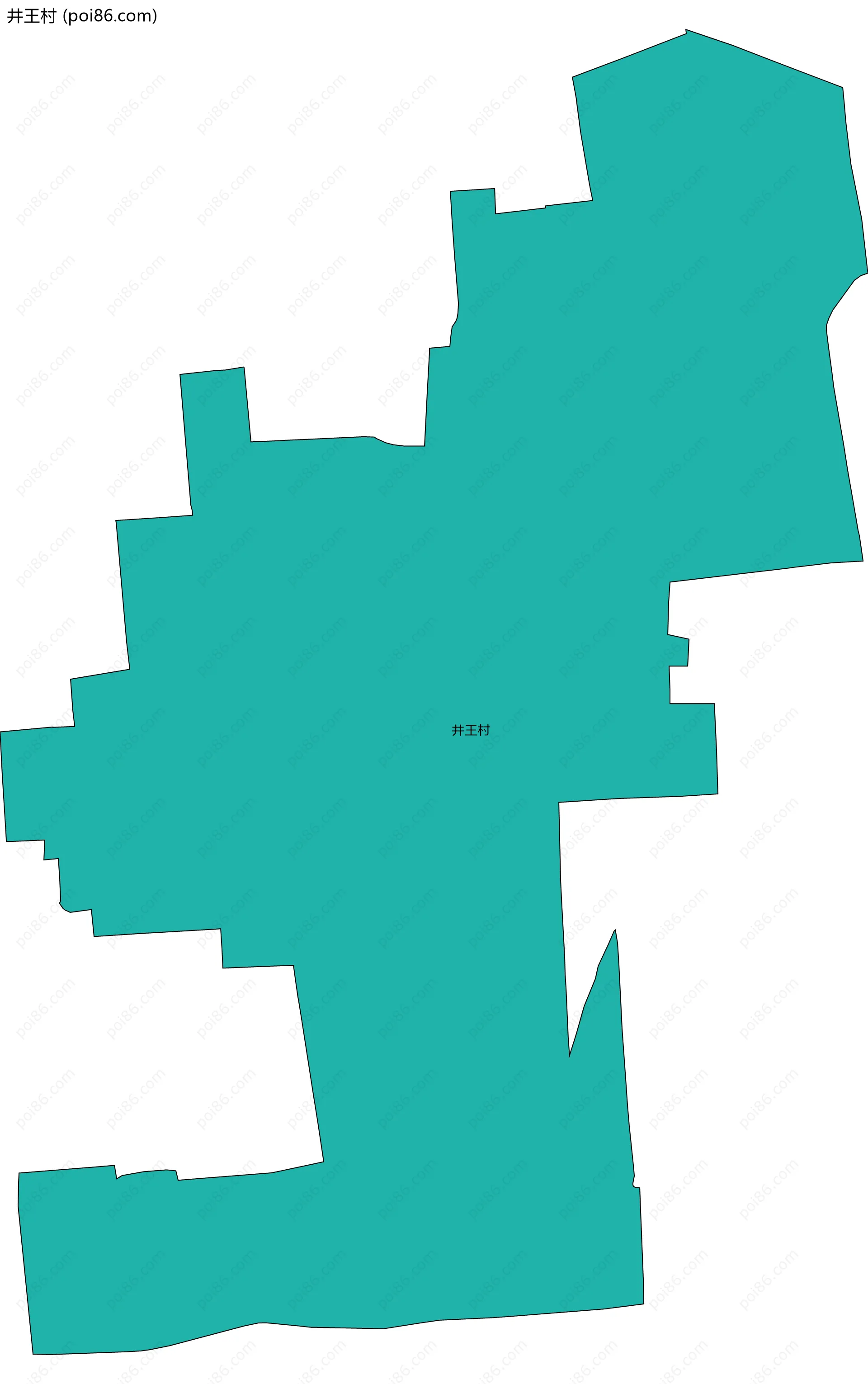 井王村边界地图