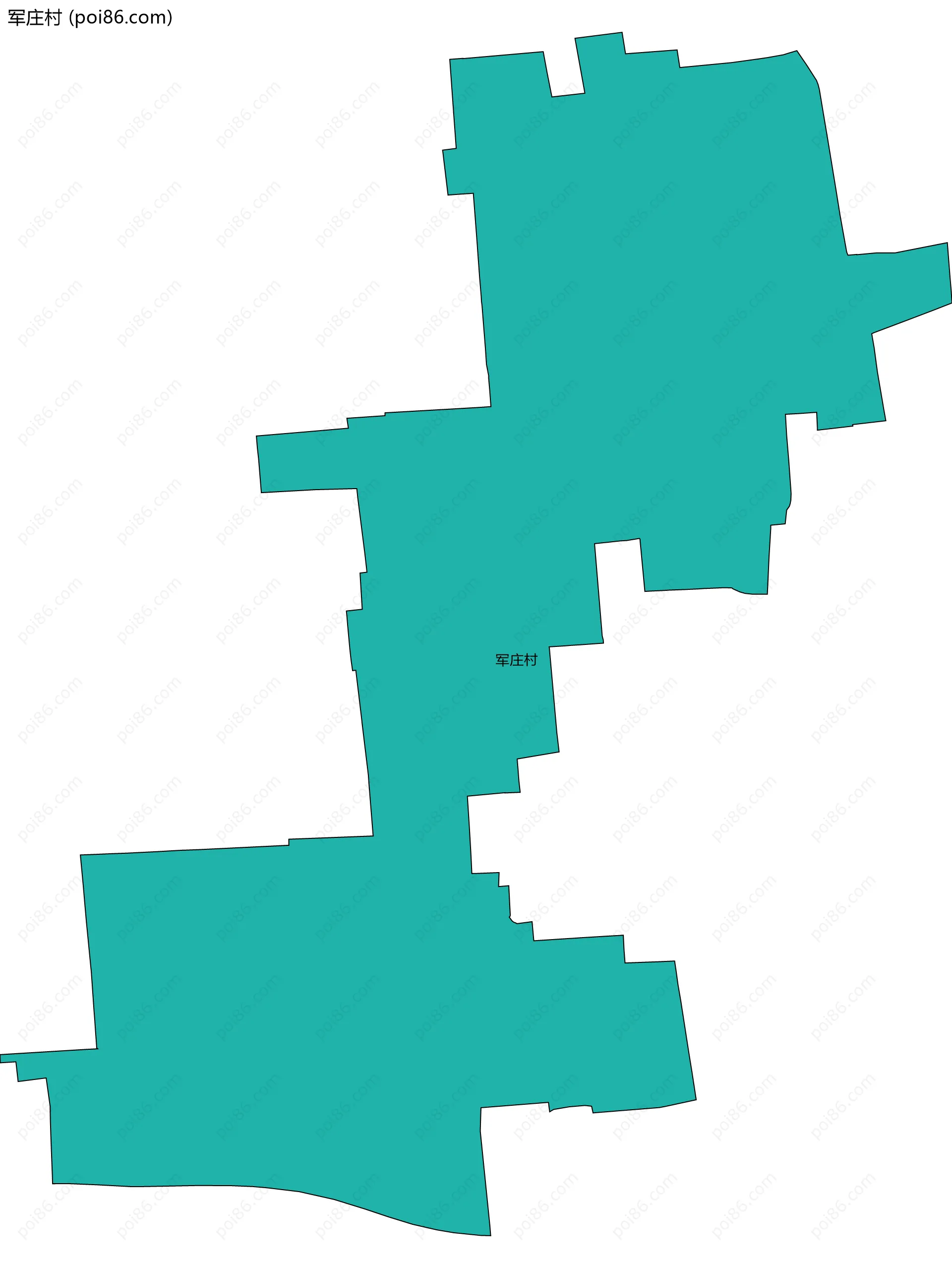 军庄村边界地图