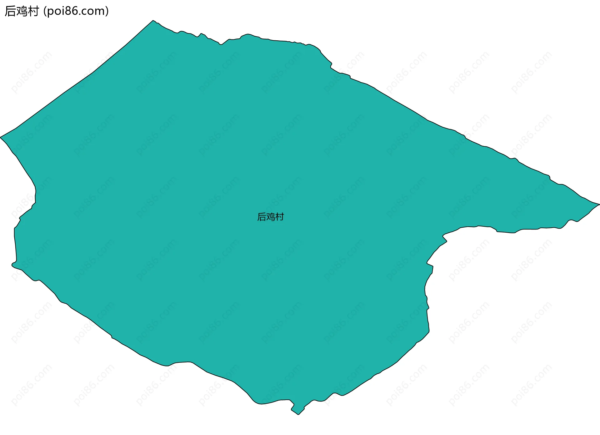 后鸡村边界地图