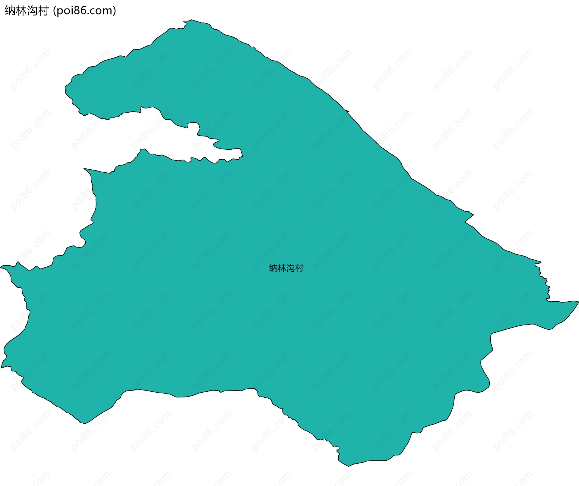 纳林沟村边界地图