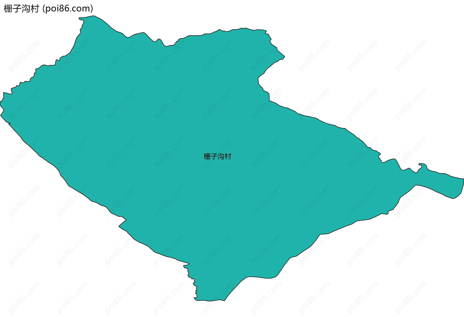 栅子沟村边界地图