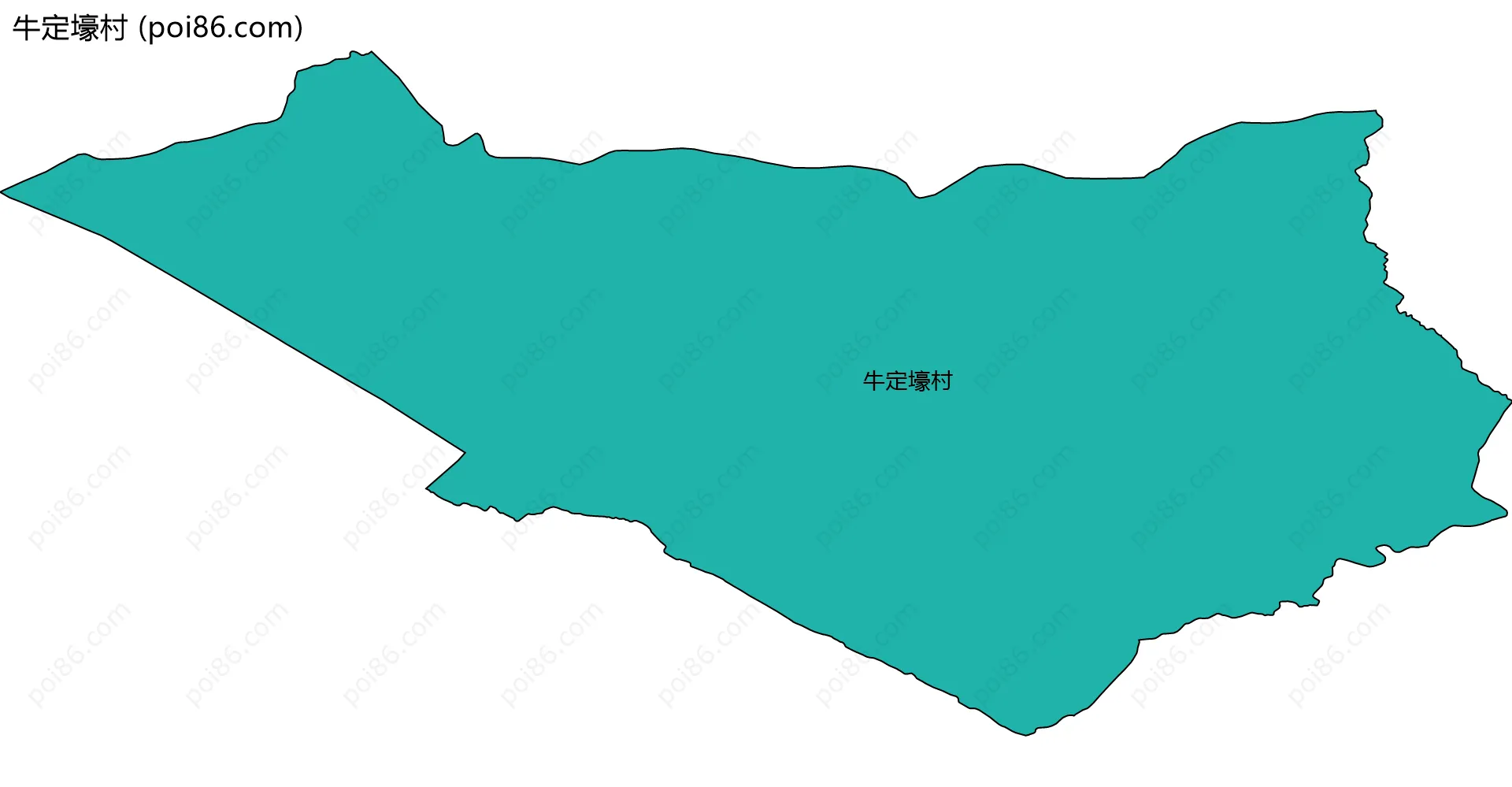 牛定壕村边界地图