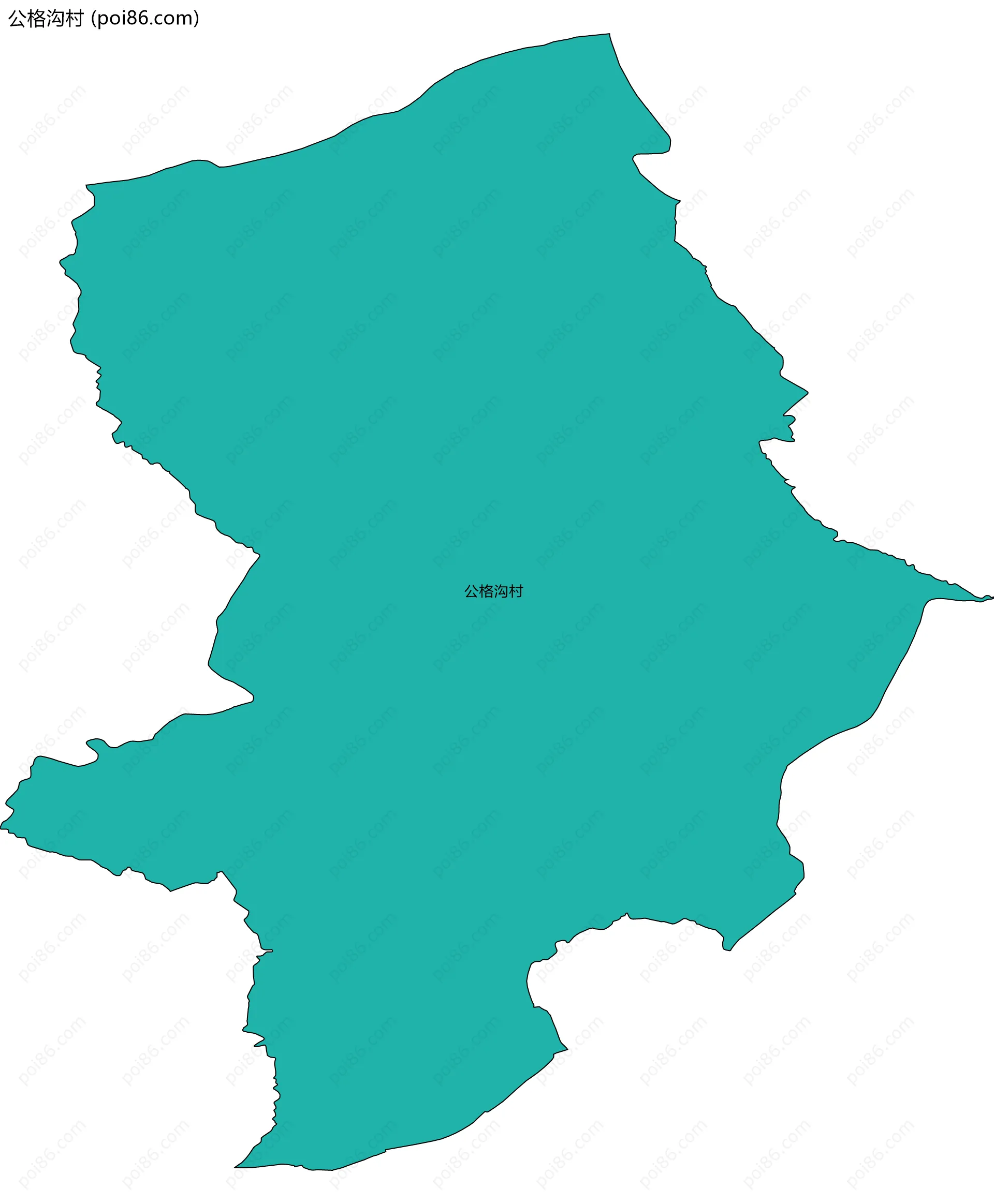 公格沟村边界地图