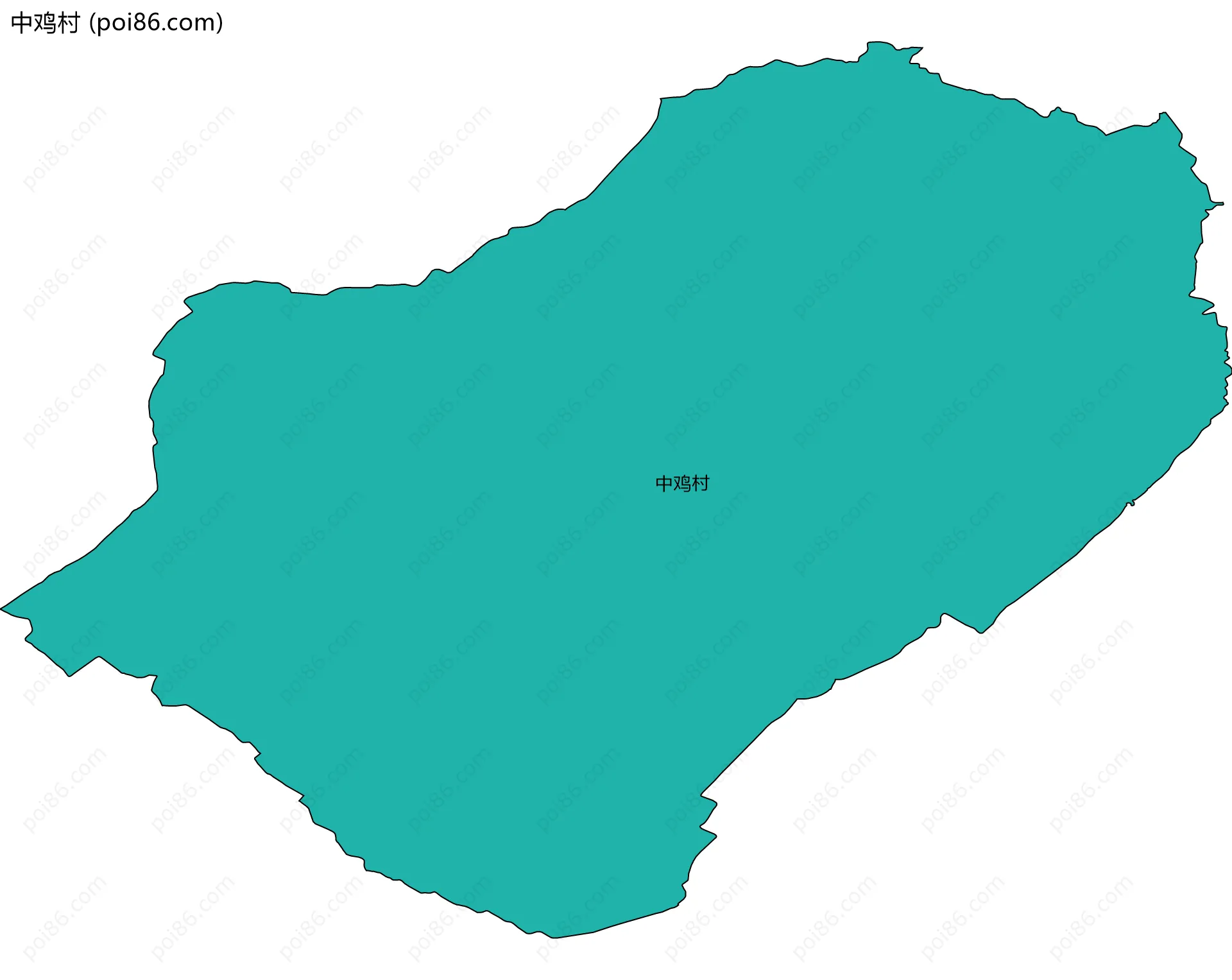 中鸡村边界地图