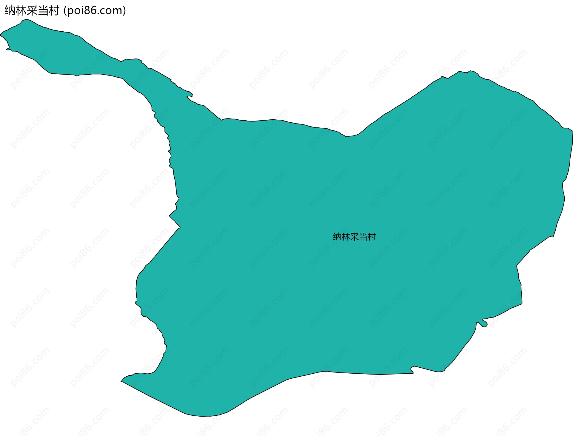 纳林采当村边界地图