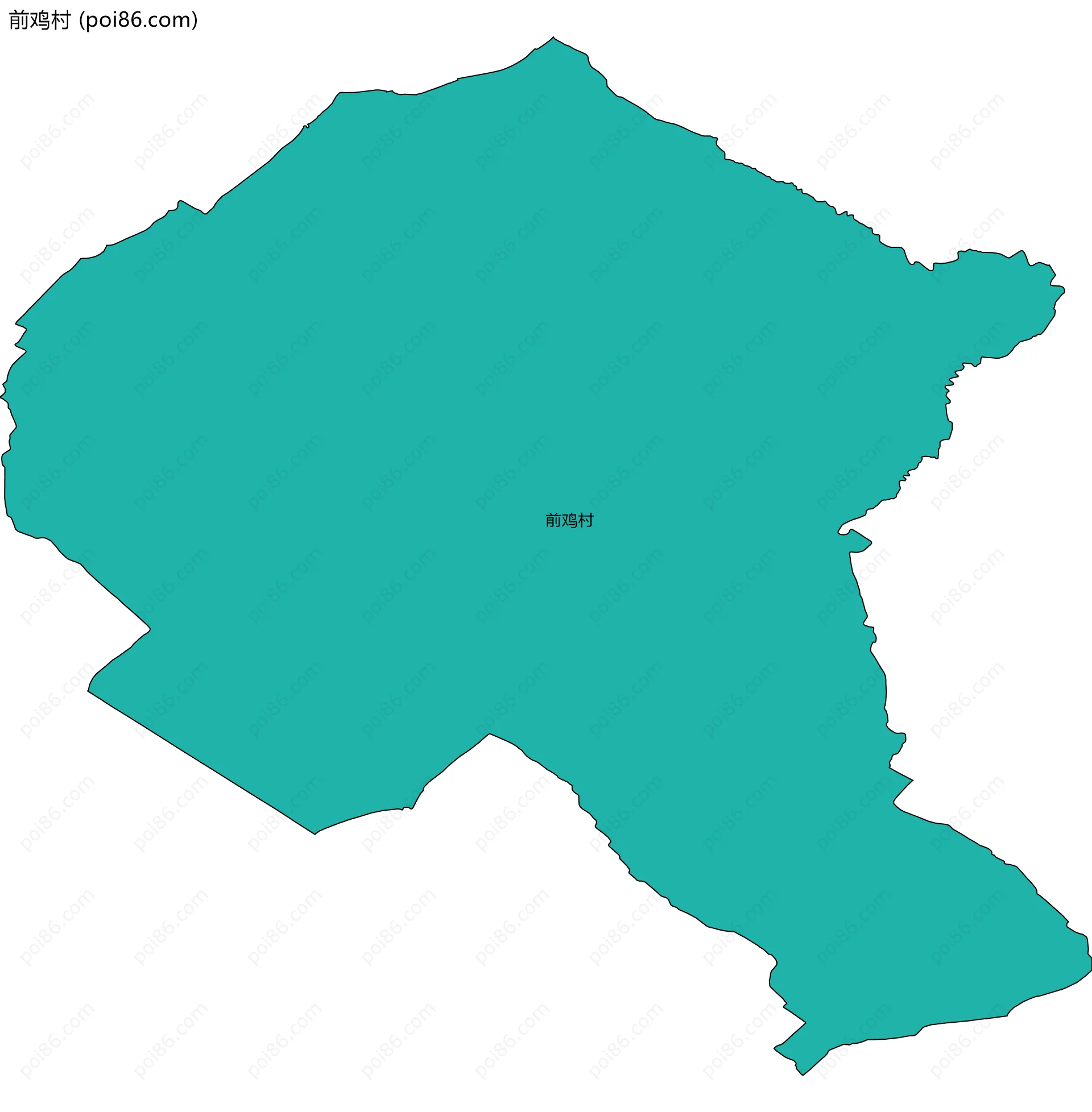 前鸡村边界地图