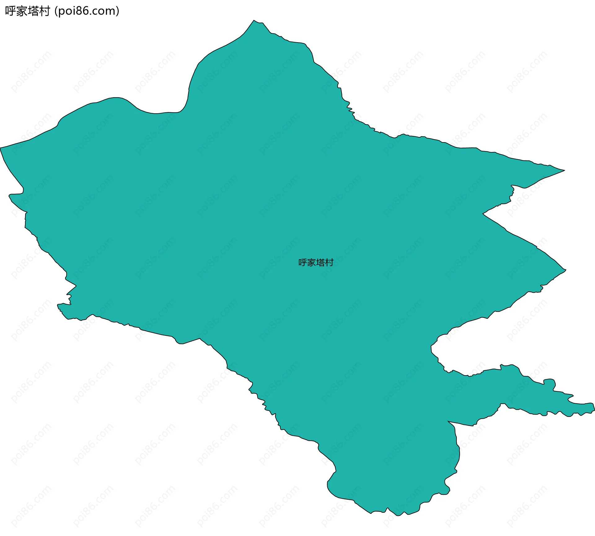 呼家塔村边界地图
