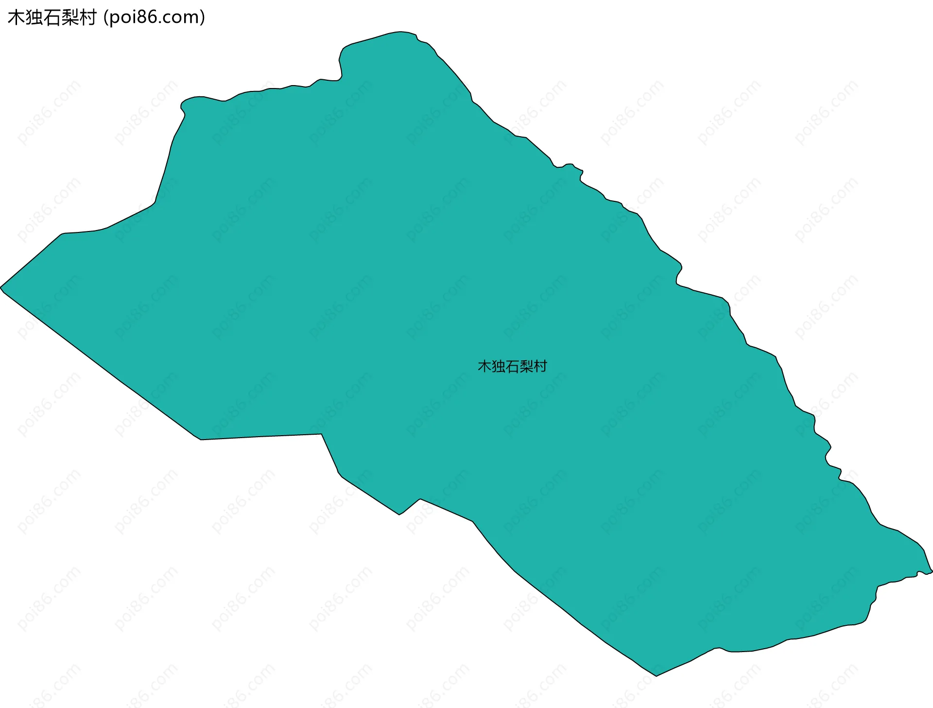 木独石梨村边界地图