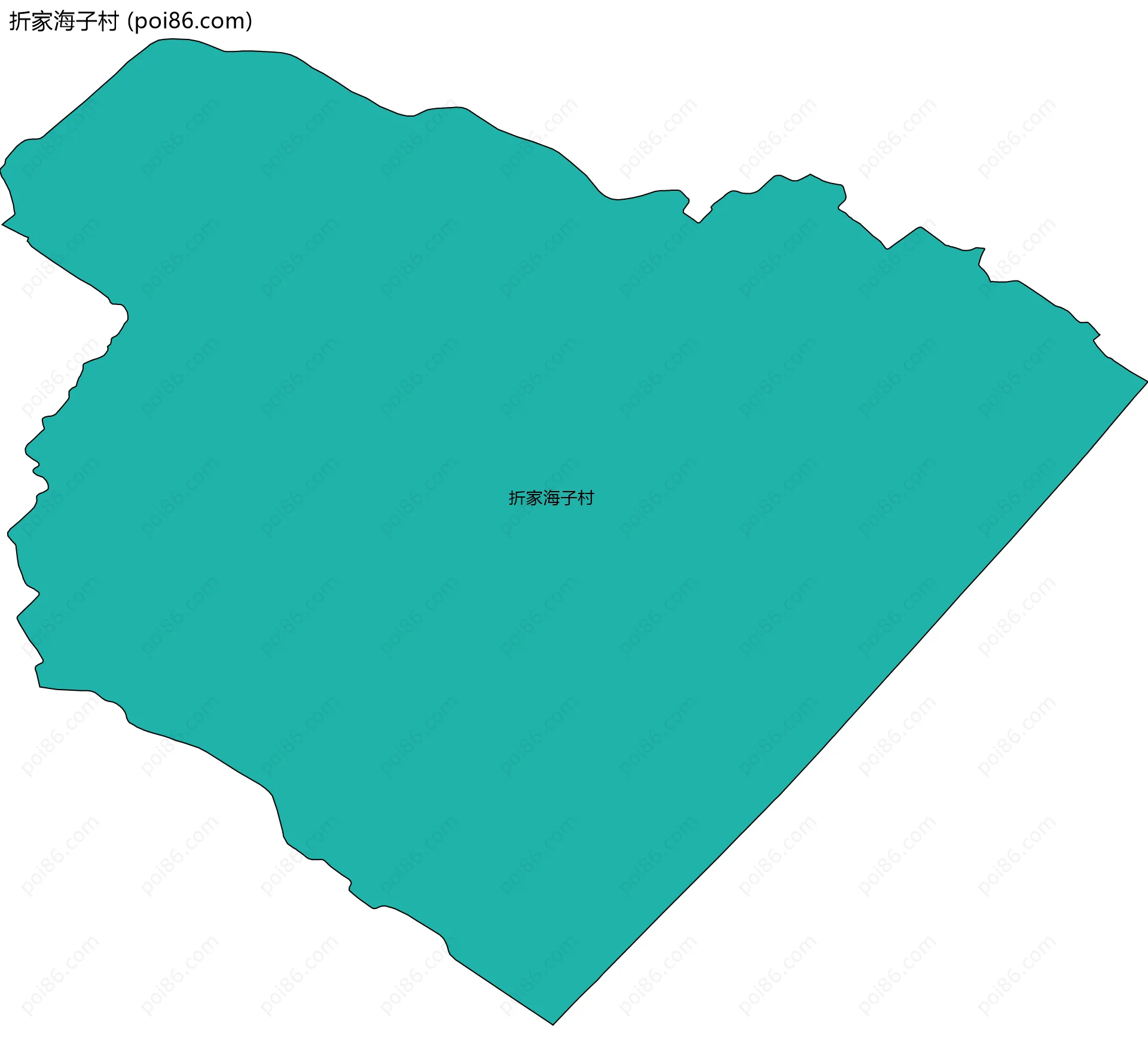 折家海子村边界地图