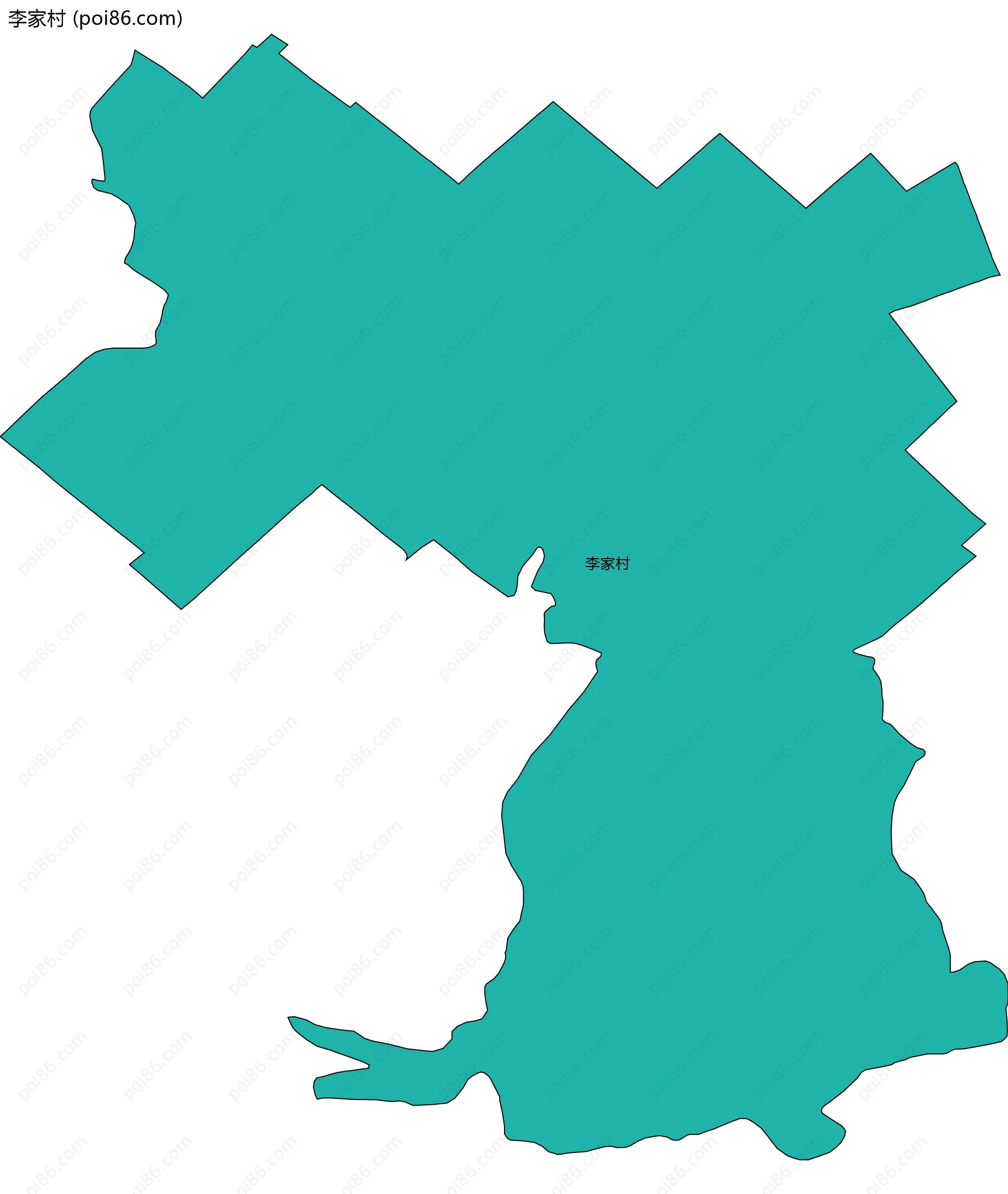 李家村边界地图